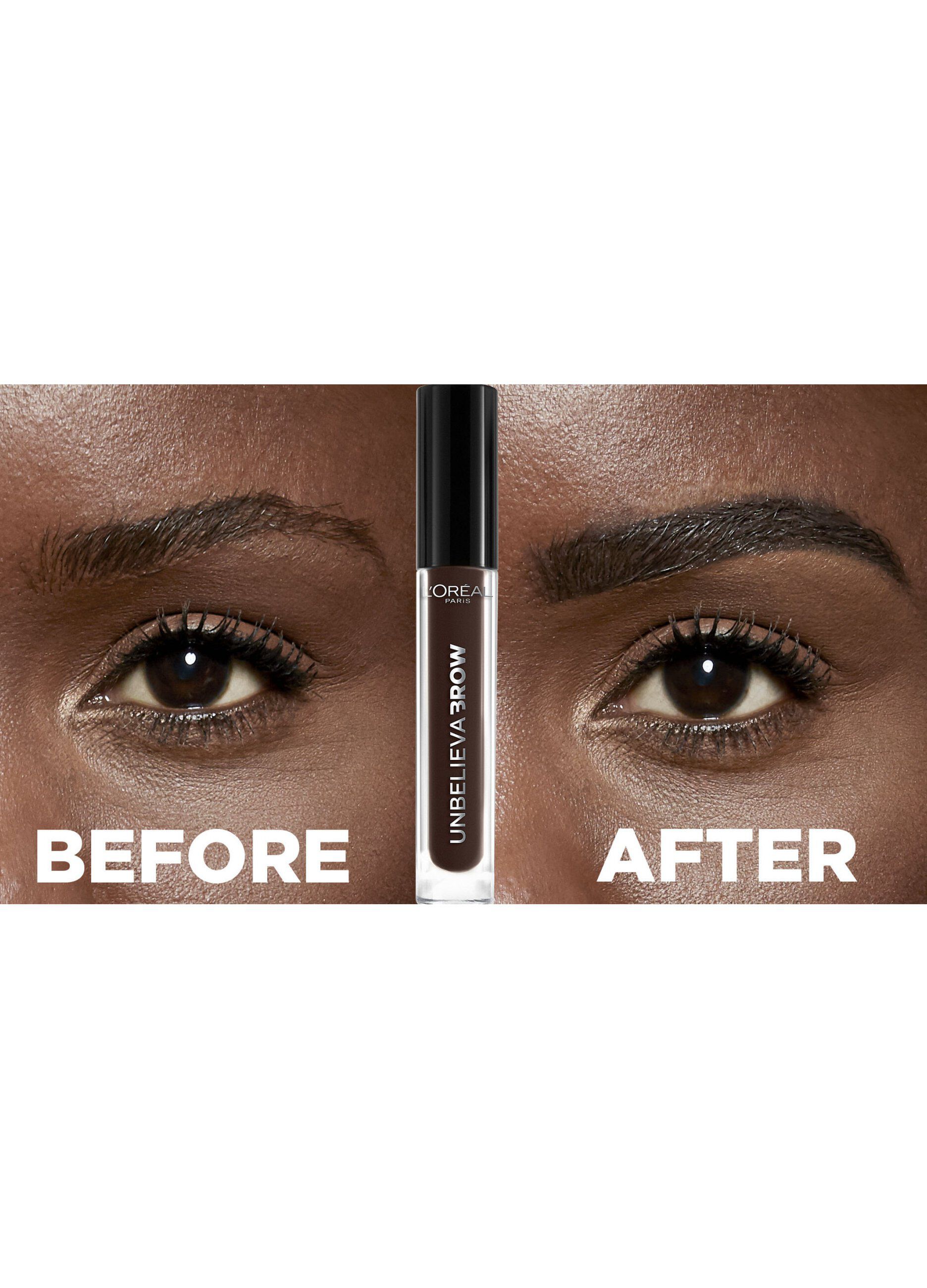 L'OrÃ©al Paris Unbelievabrow, Gel per Sopracciglia a Lunga Tenuta Waterproof, Colore: Brunette (105), 3,4 ml.