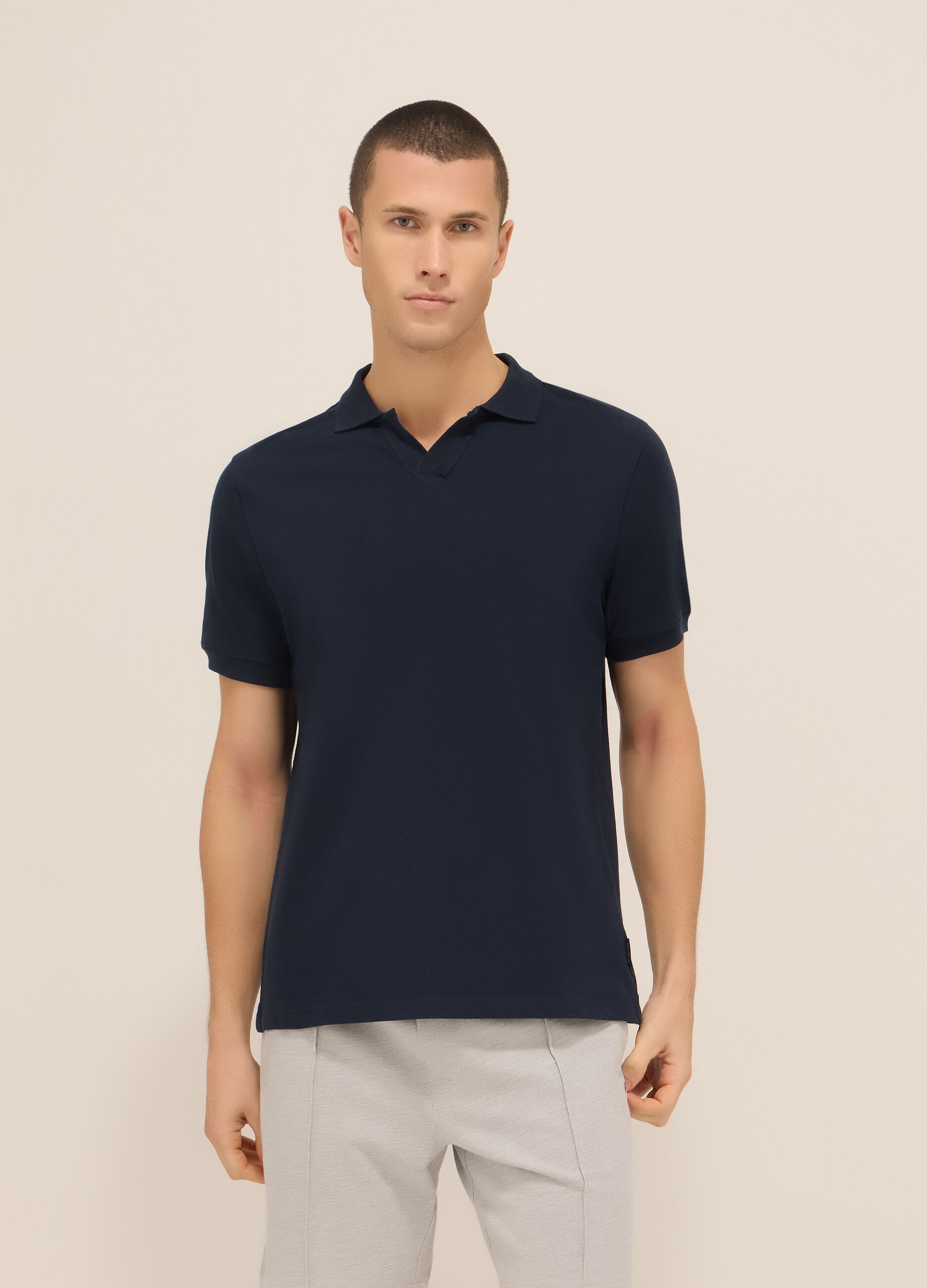 Polo in piquet di cotone uomo