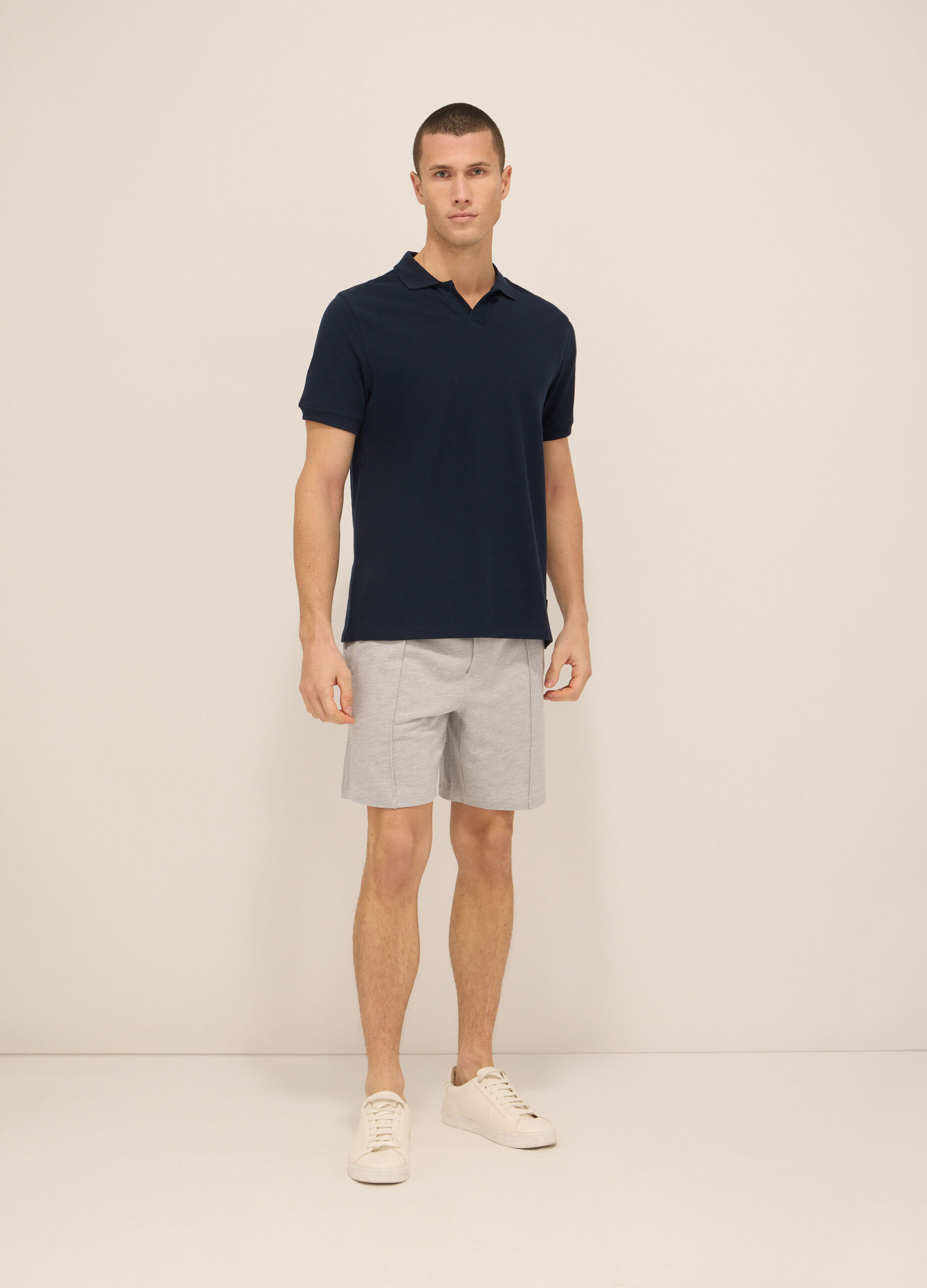 Bermuda in piquet di cotone uomo