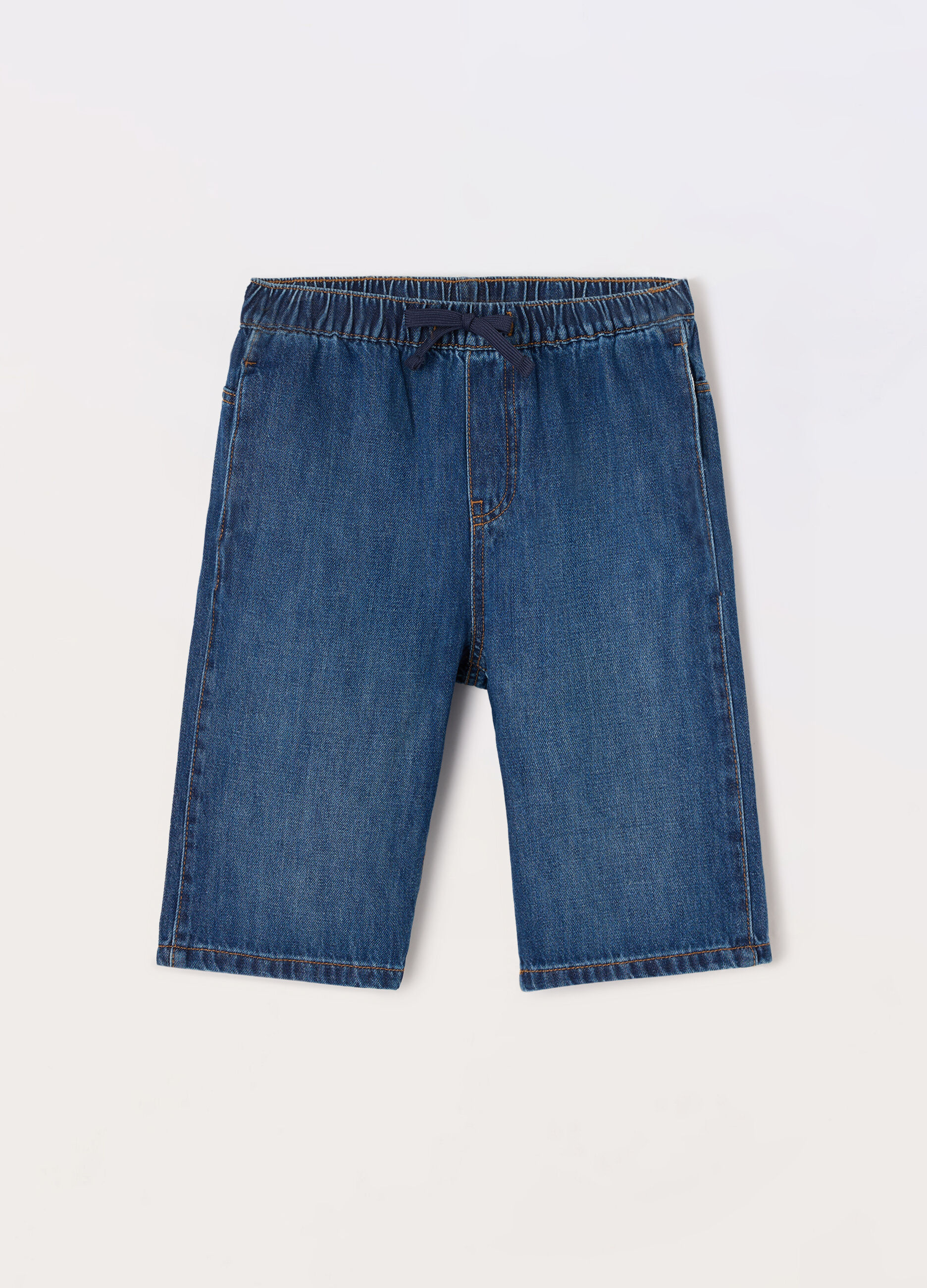 Shorts in denim misto cotone ragazzo