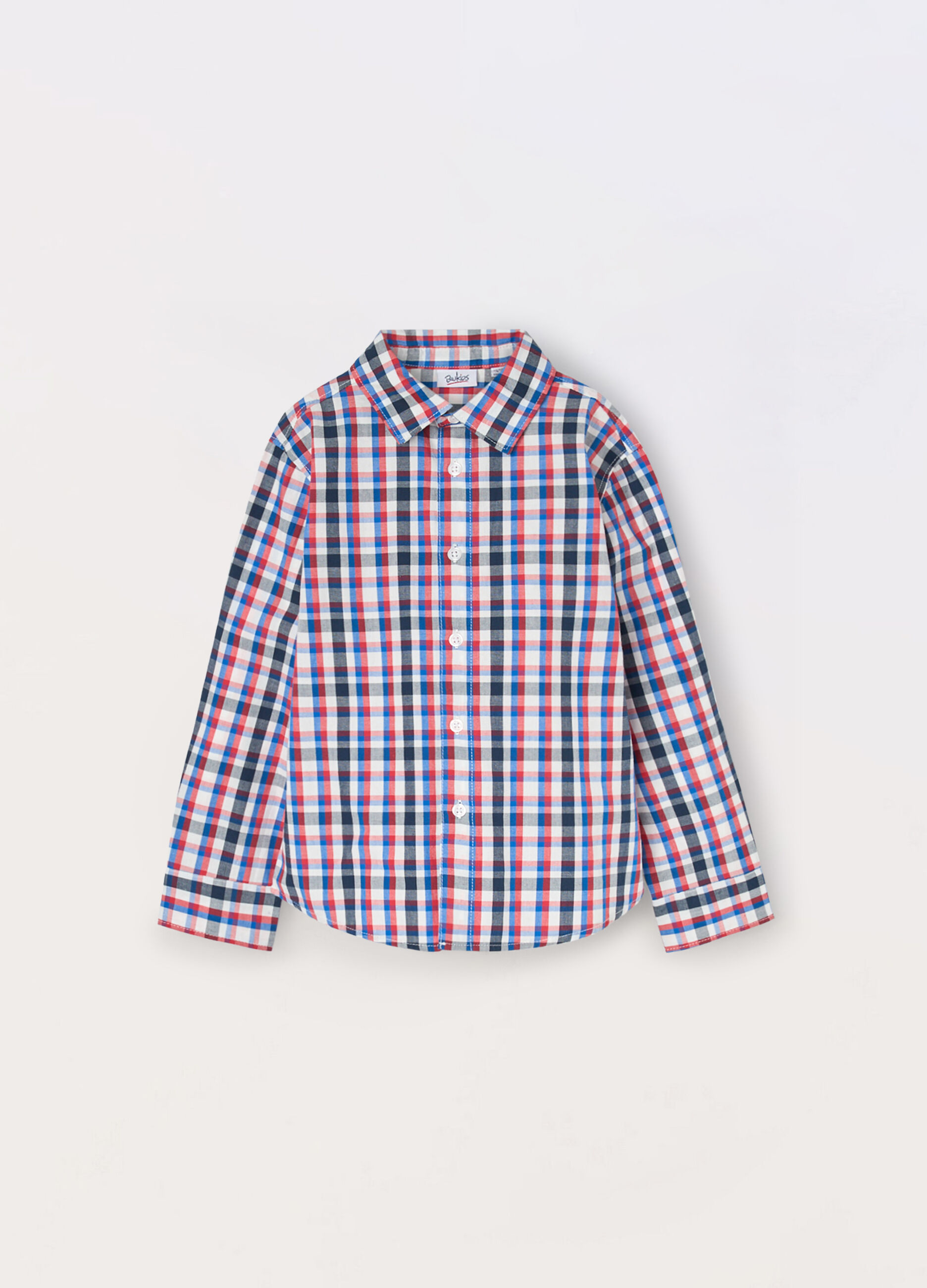 Camicia a quadri in puro cotone bambino