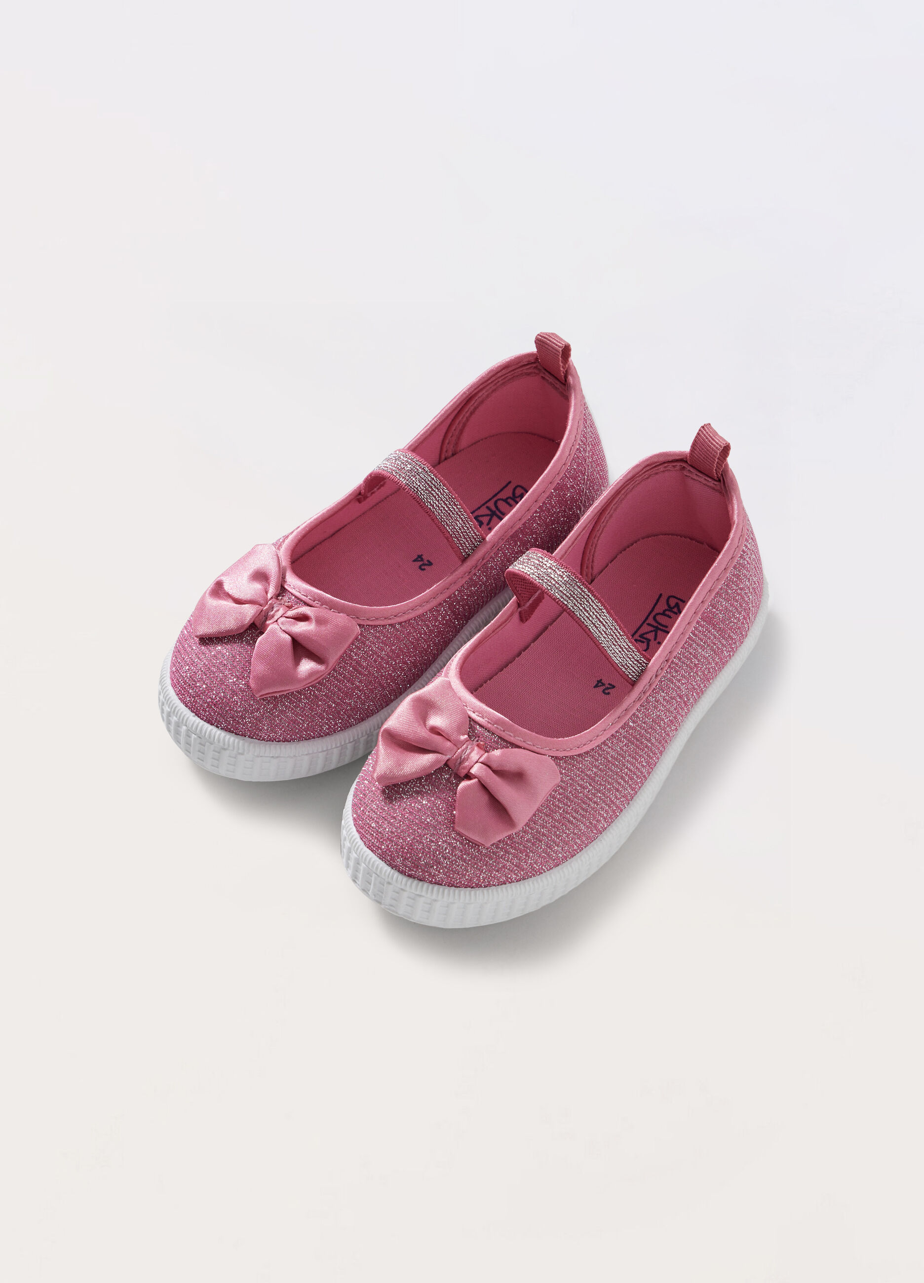 Ballerine lurex con fiocco bambina