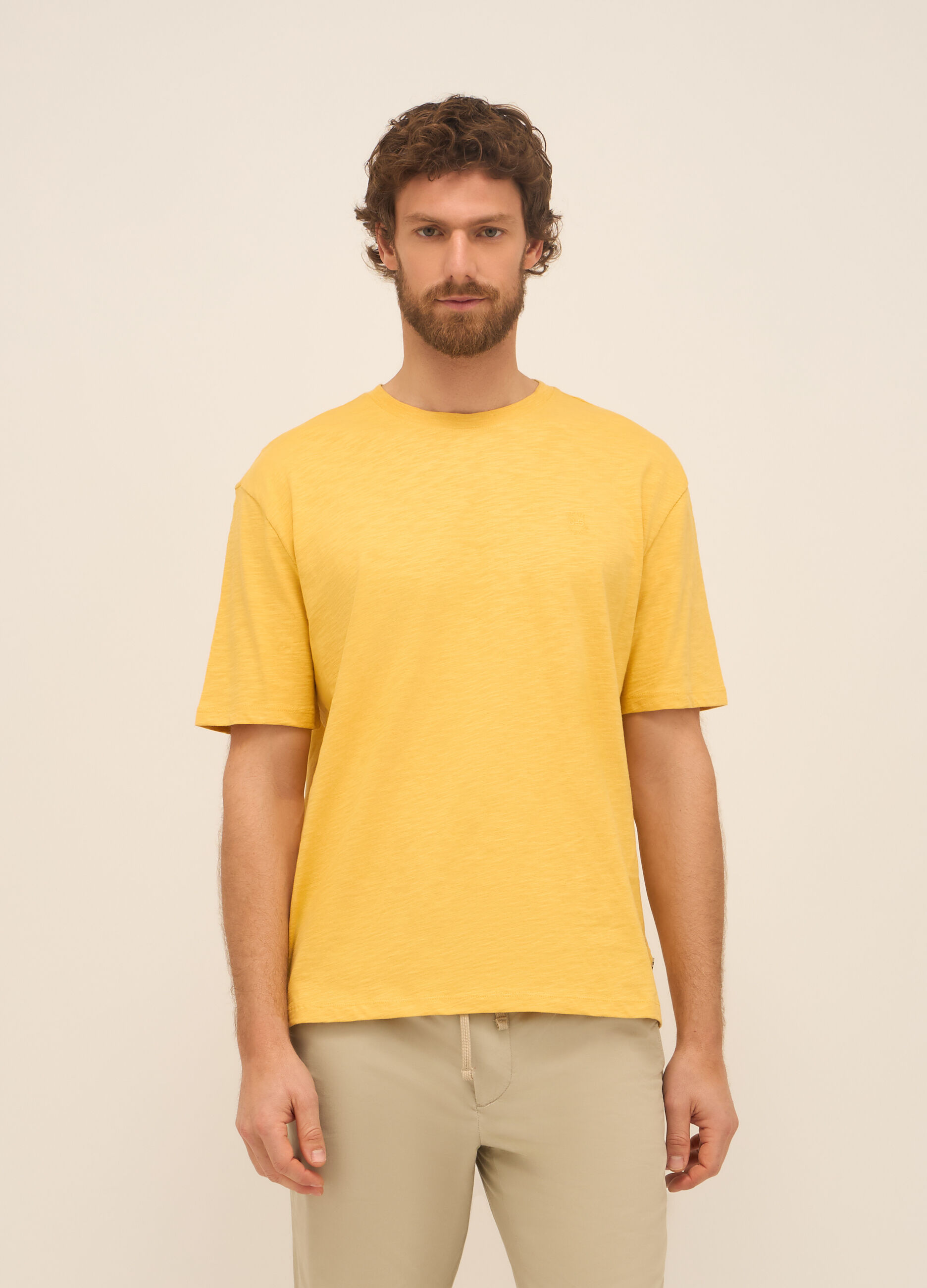 T-shirt in puro cotone con logo uomo