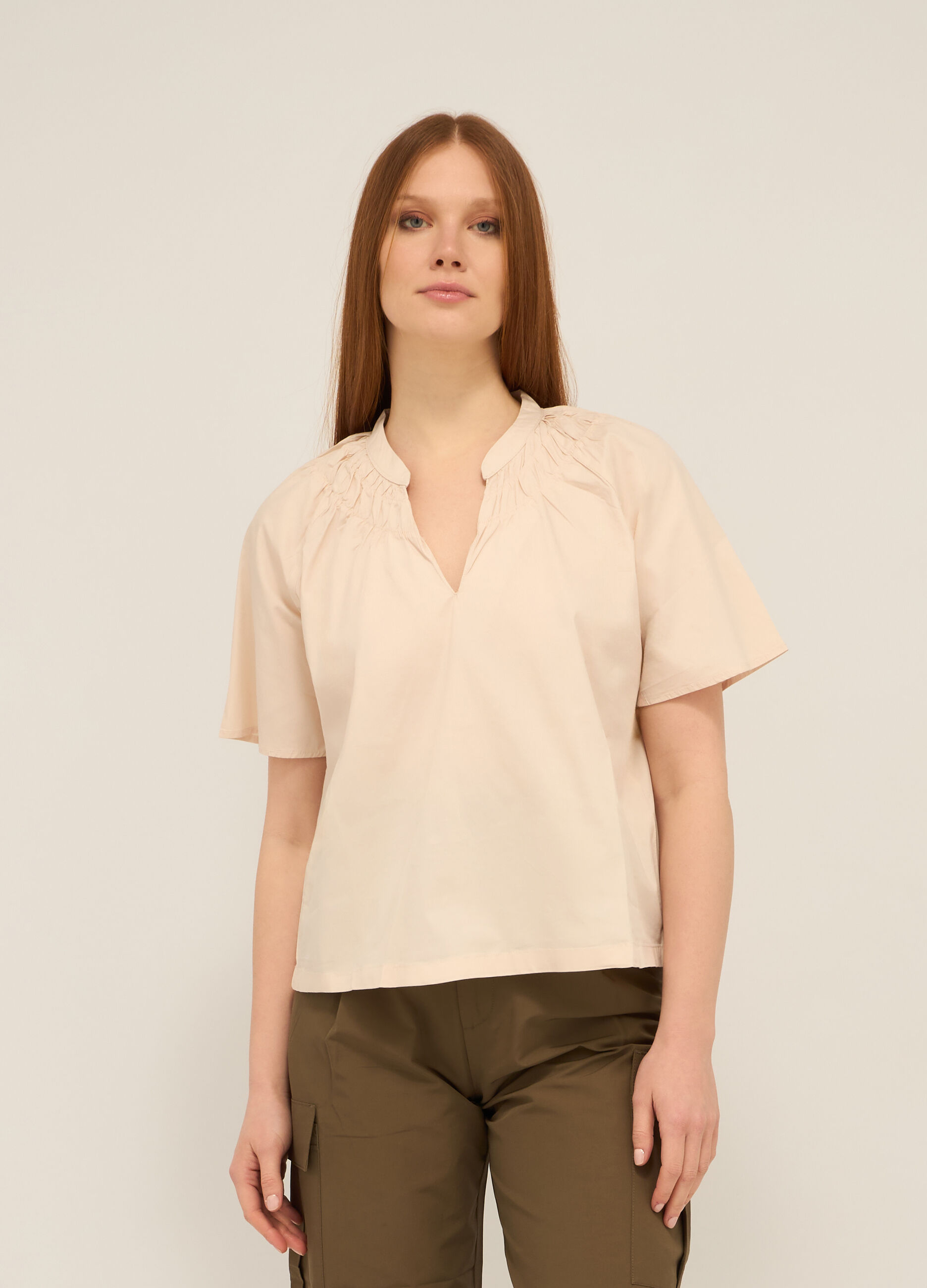 Blusa in misto cotone donna