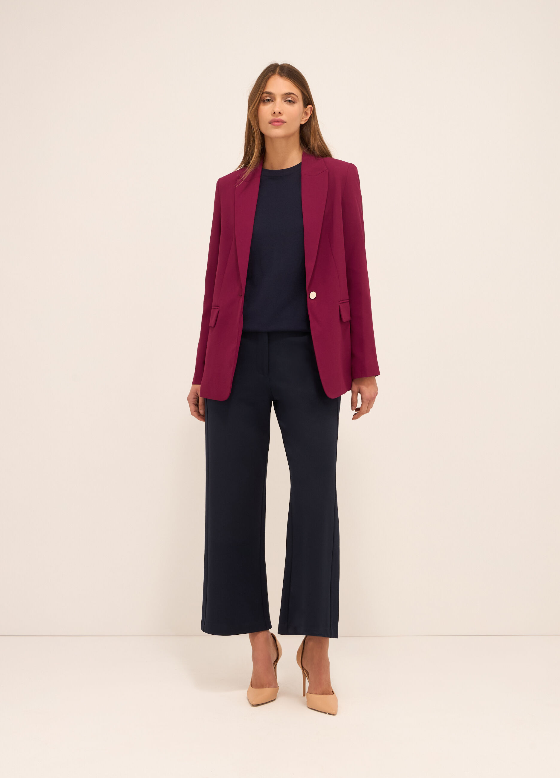 Blazer con collo reverse donna