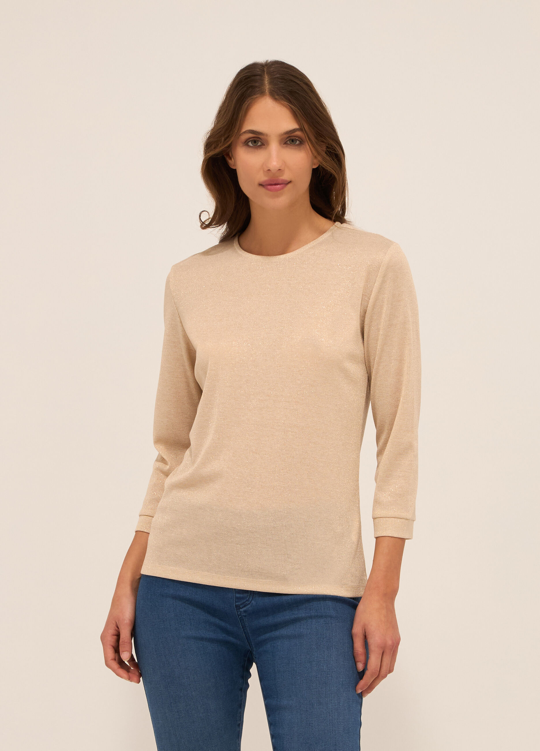 T-shirt in costina donna