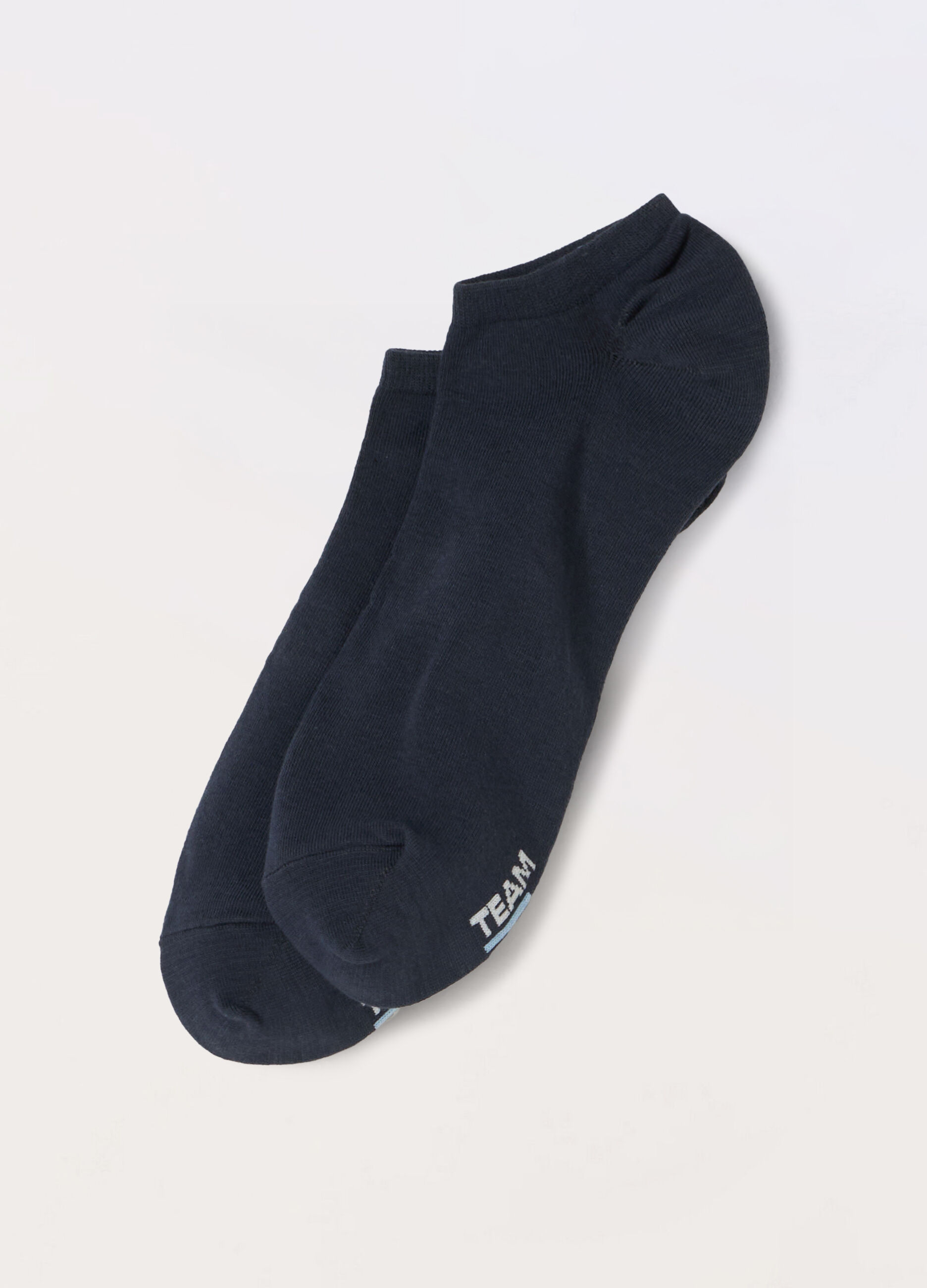 3 pack calzini sneaker in cotone stretch con scritta uomo