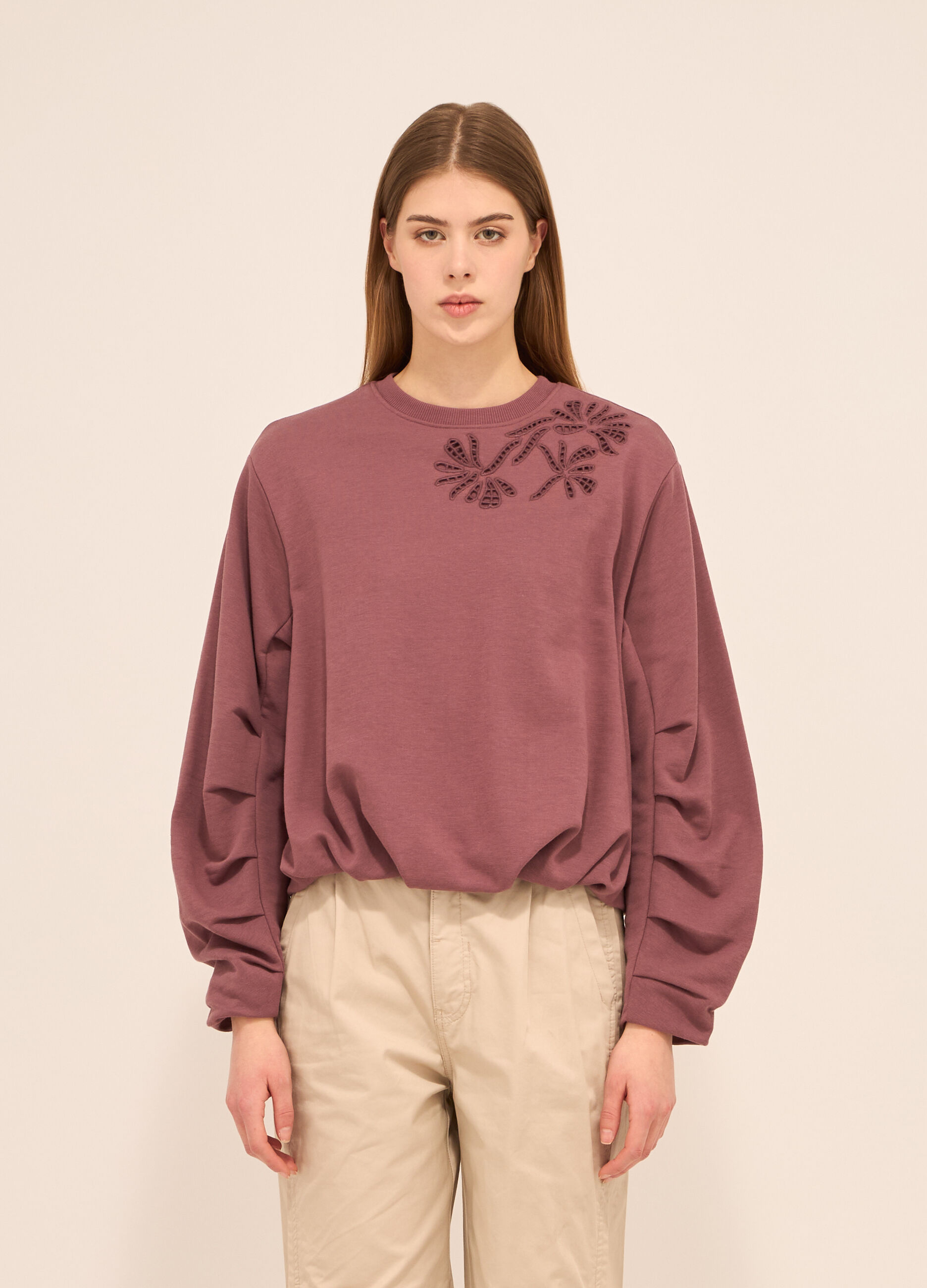 Felpa misto cotone donna
