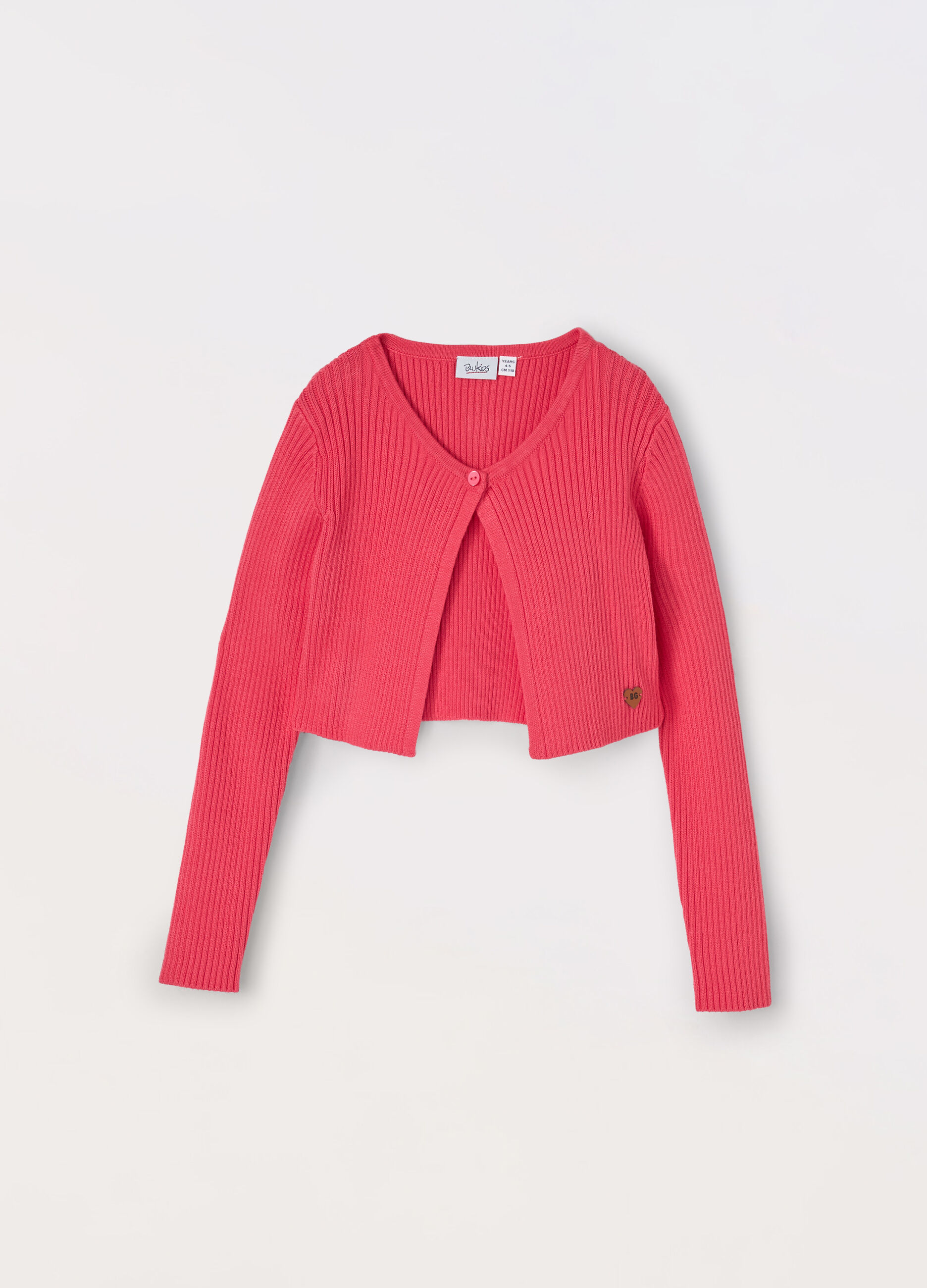 Cardigan in costina misto viscosa bambina