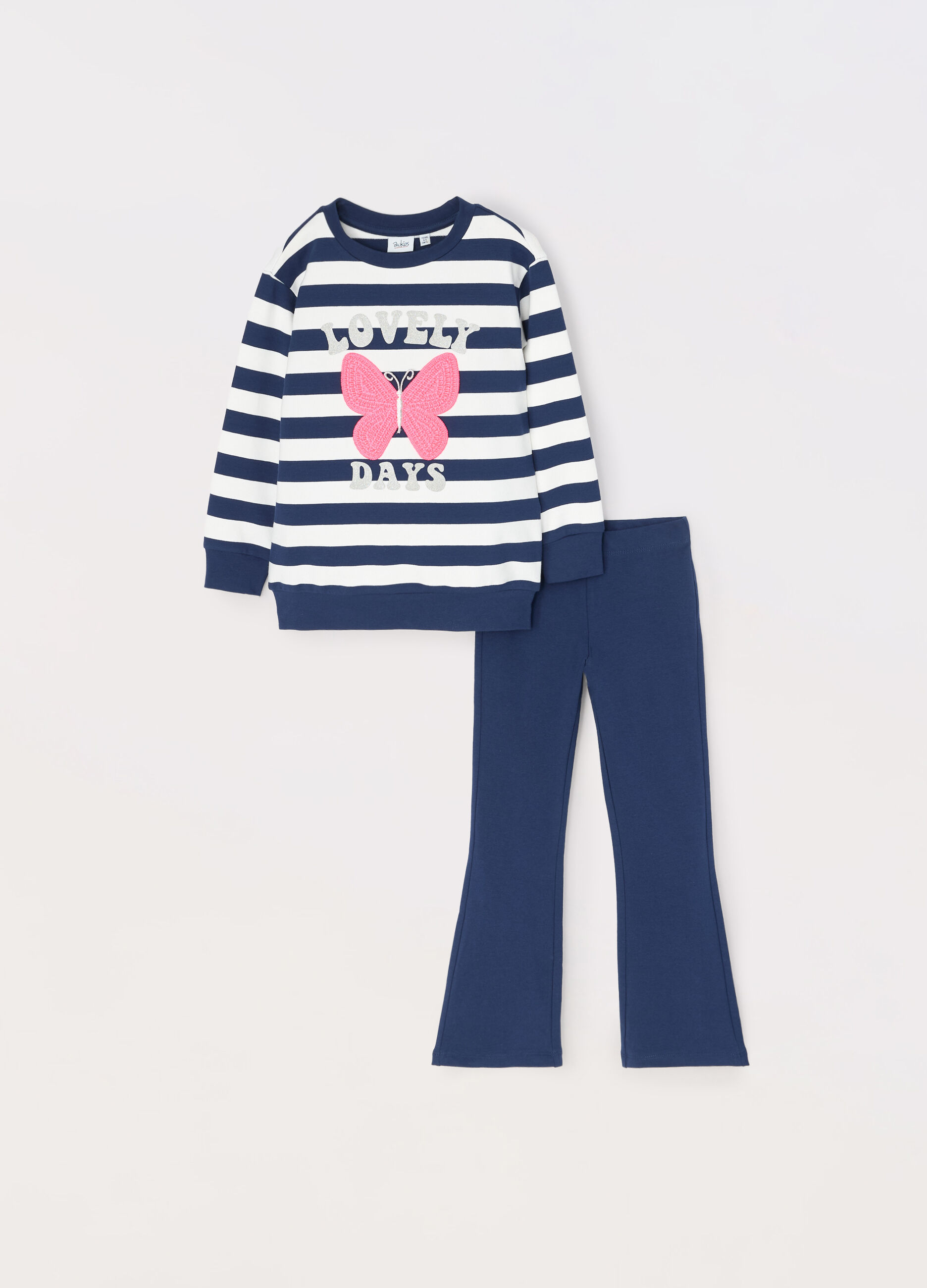 Jogging set in french terry stretch bambina