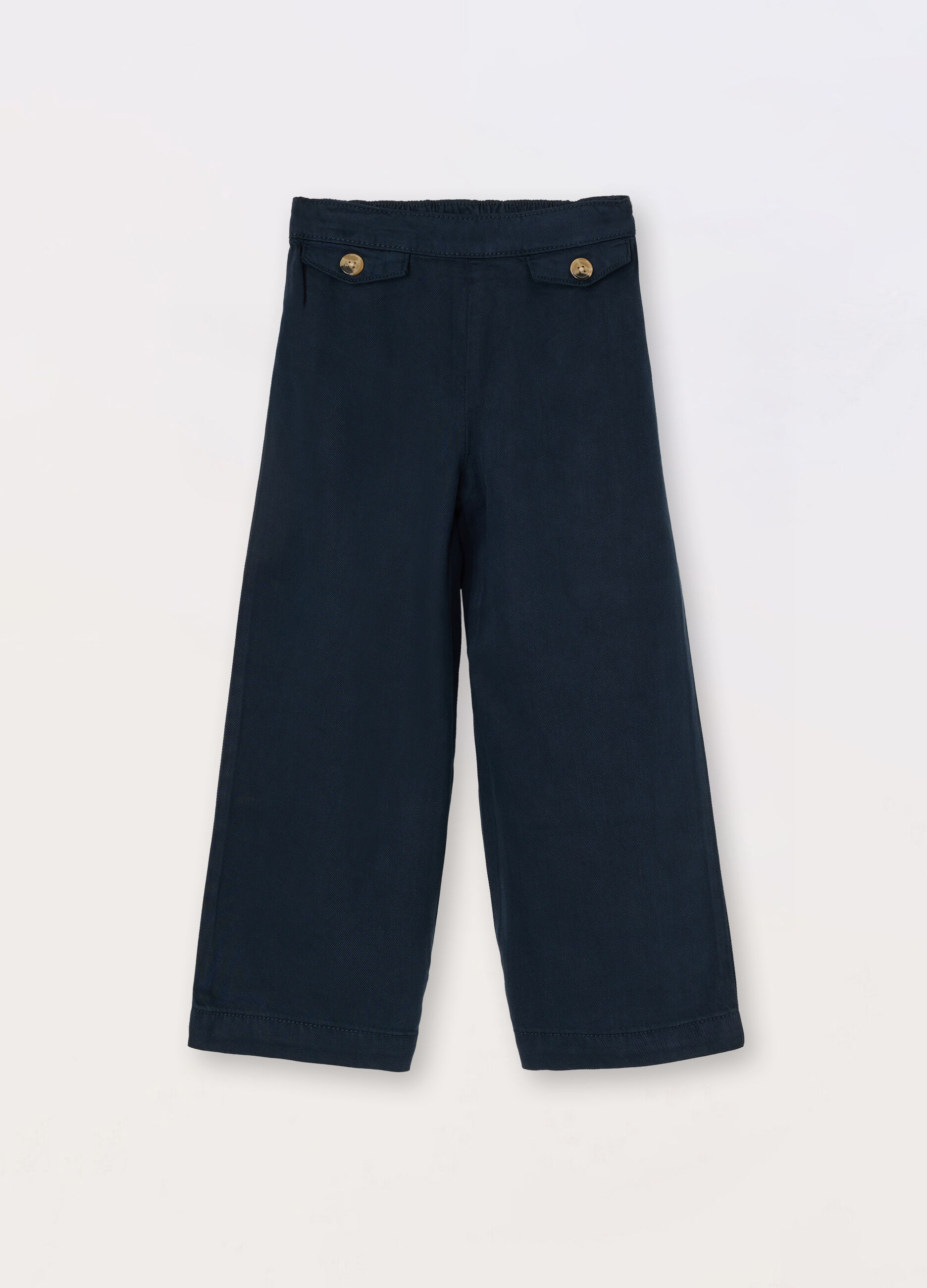 Pantaloni palazzo in twill bambina