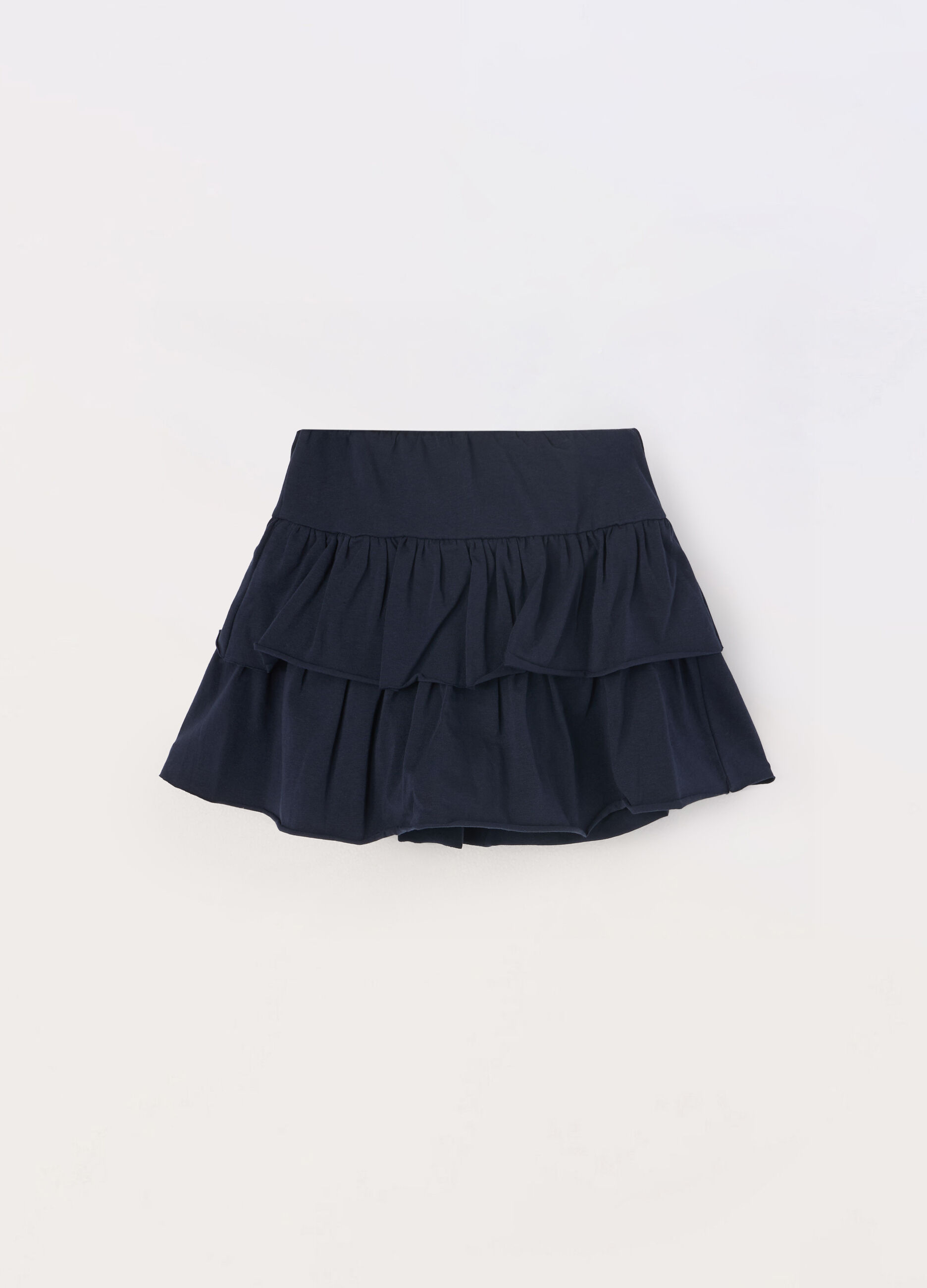 Gonna a balze in cotone stretch bambina