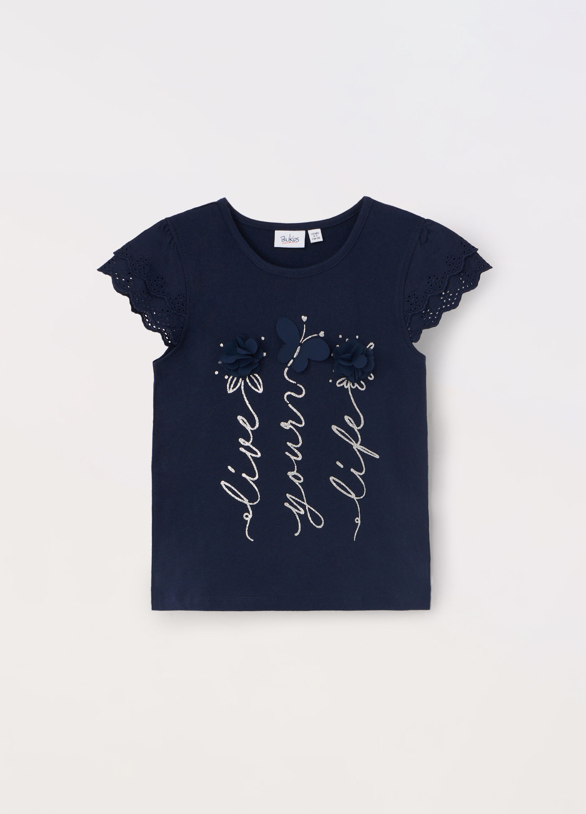 T-shirt in jersey di puro cotone bambina