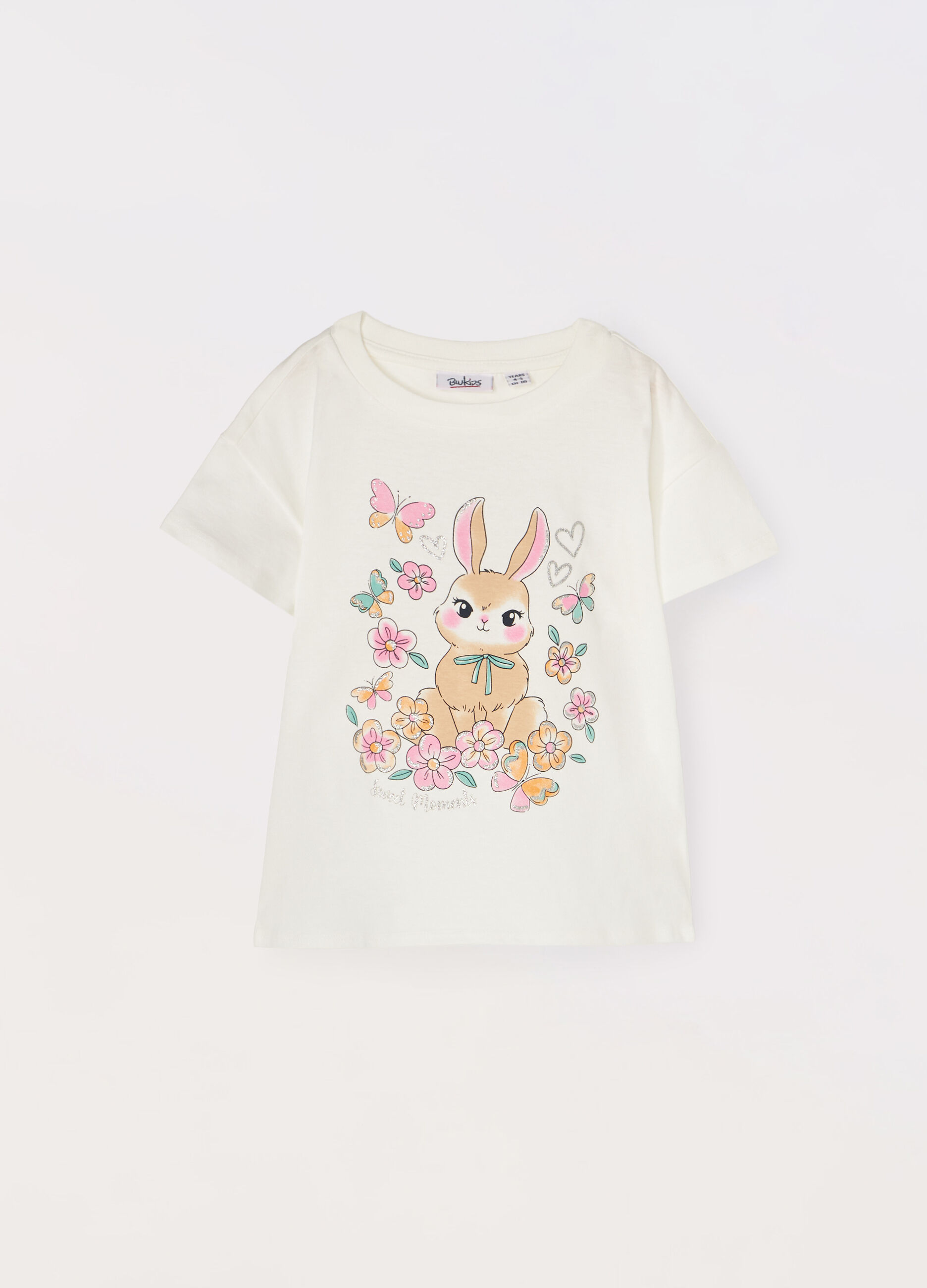 T-shirt in jersey di puro cotone bambina