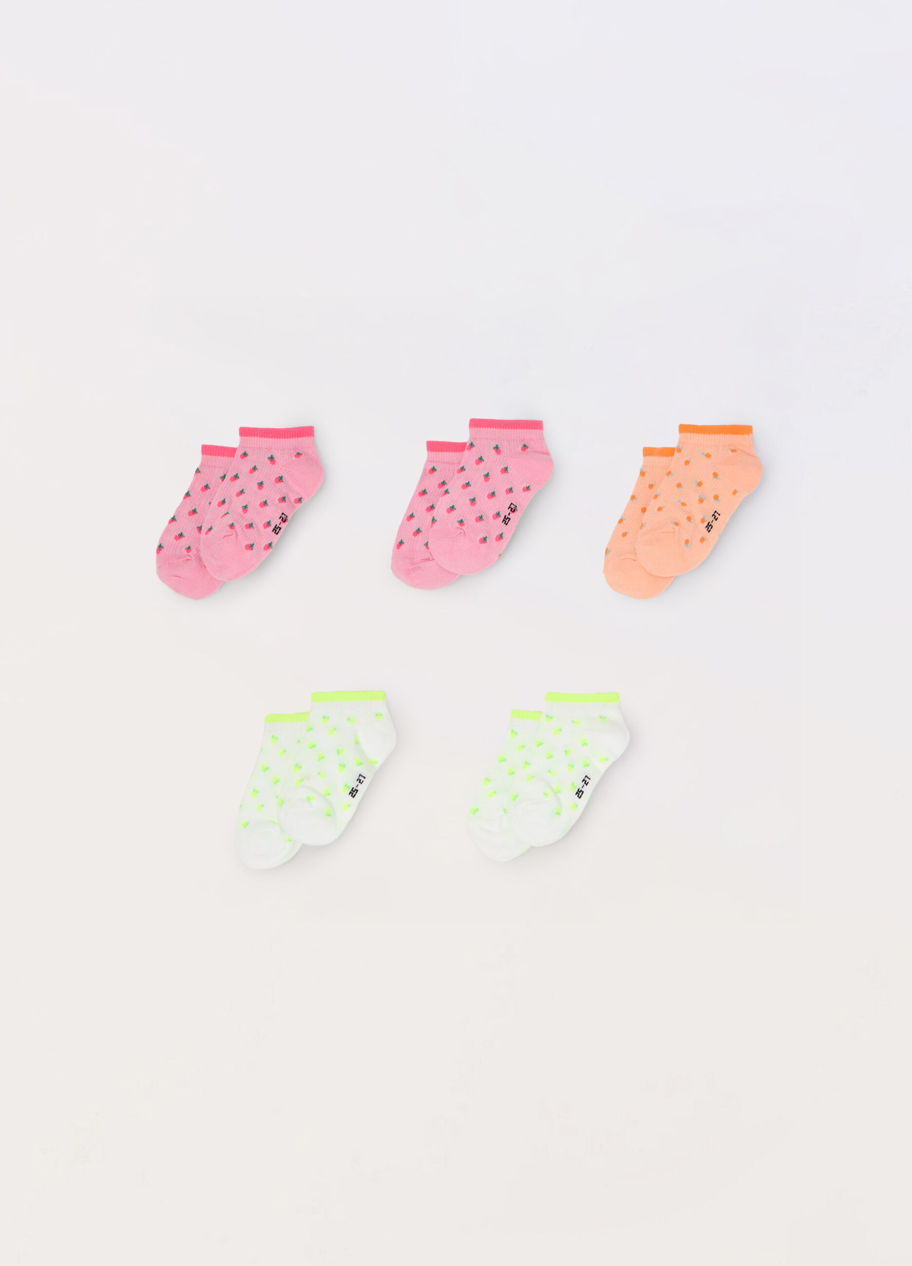 Pack 5 calzini corti in misto cotone stretch