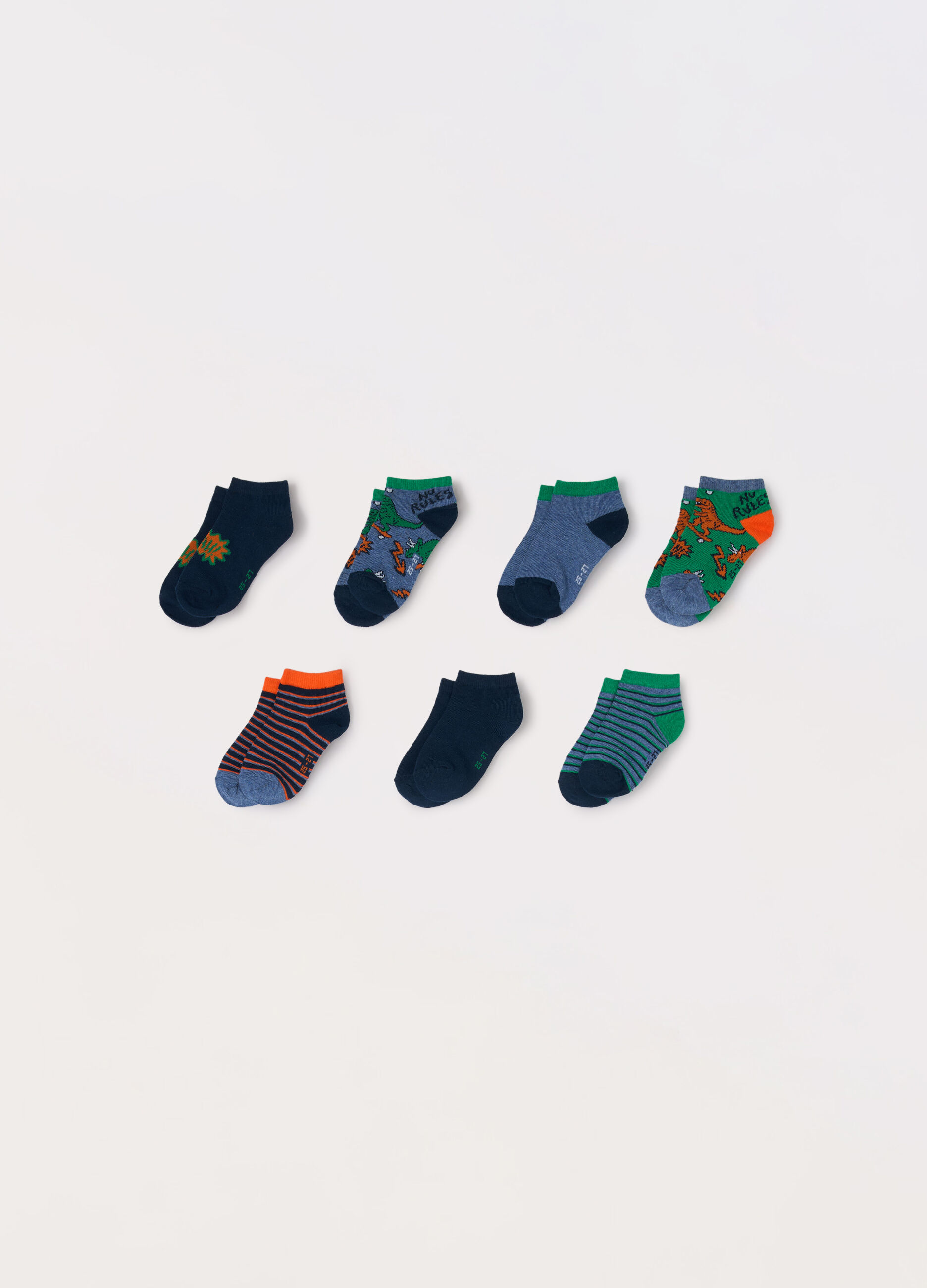 Pack 7 calzini corti misto cotone