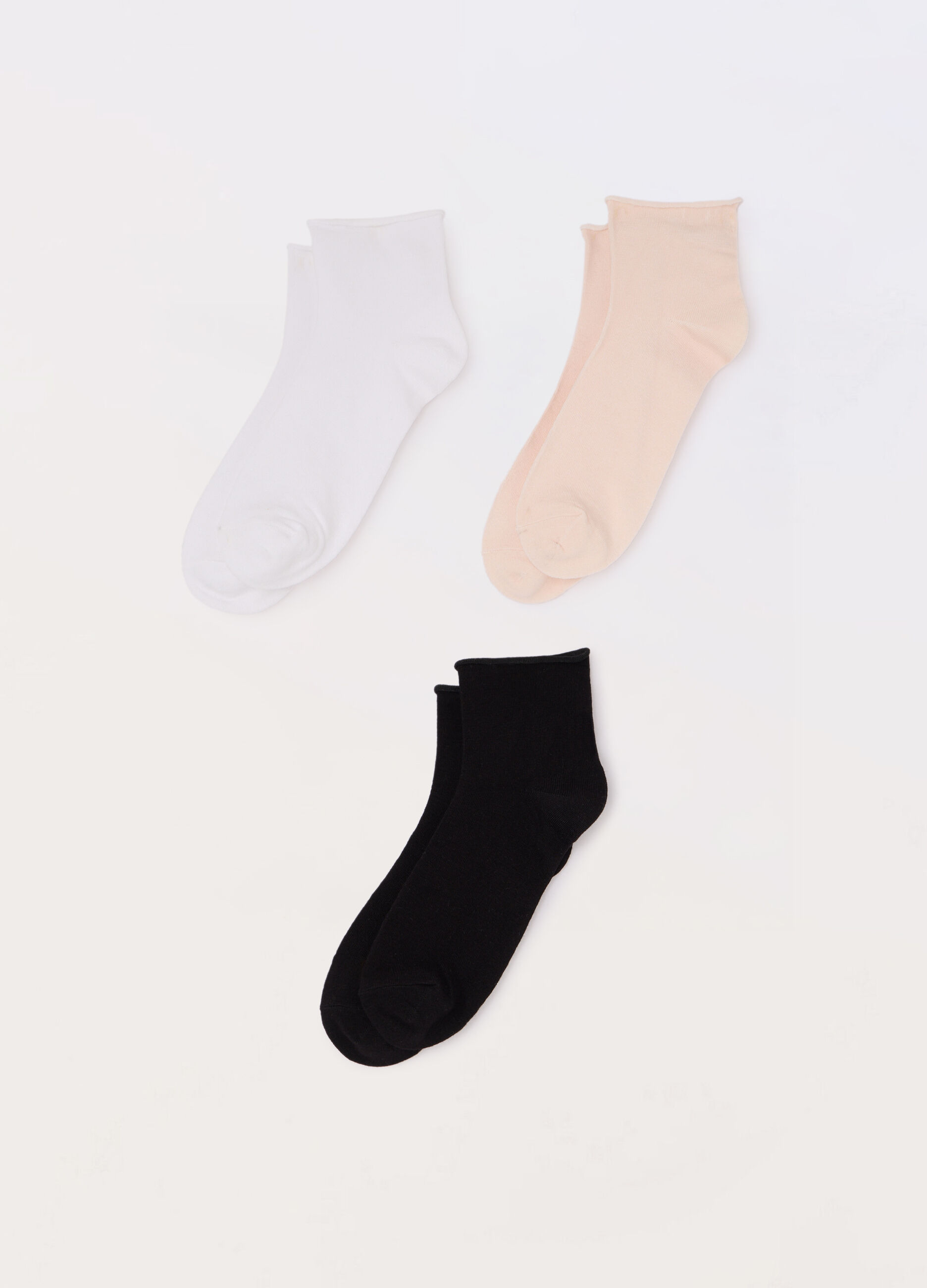 Pack 3 calze corte misto viscosa donna