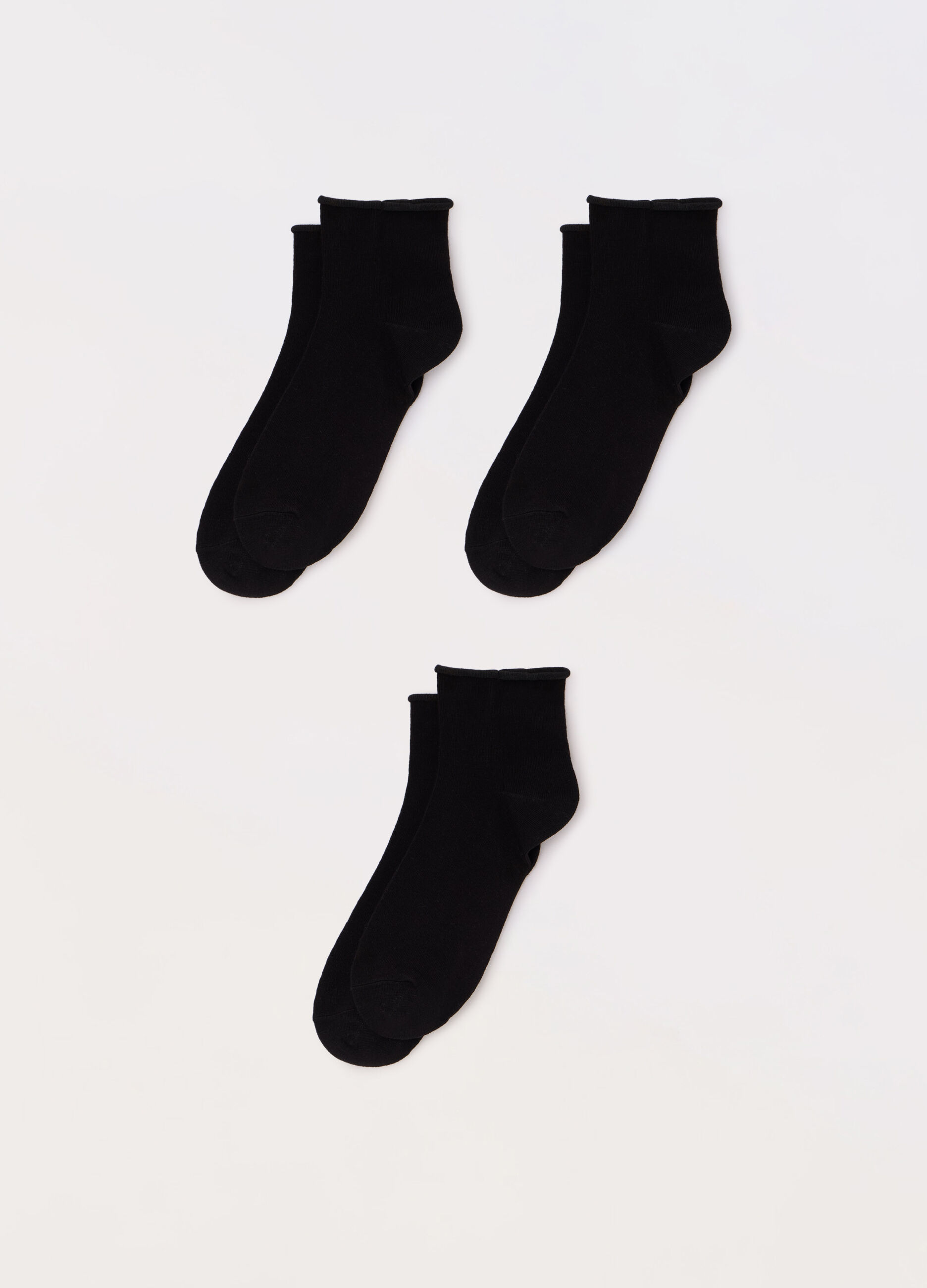 Pack 3 calze corte misto viscosa donna