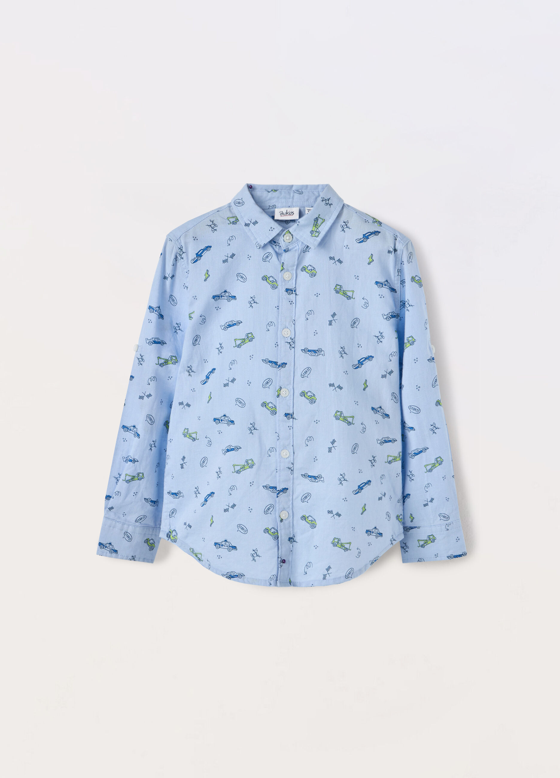 Camicia misto lino bambino