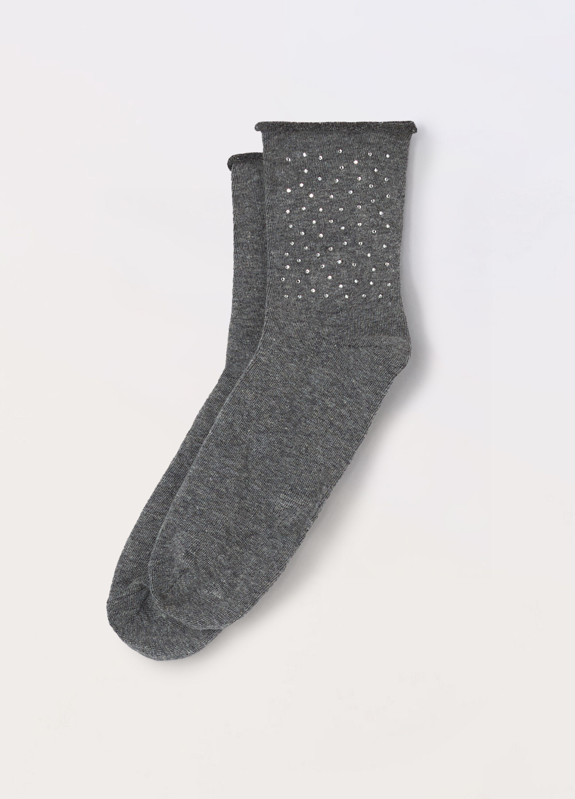 Calze in misto cotone con strass donna
