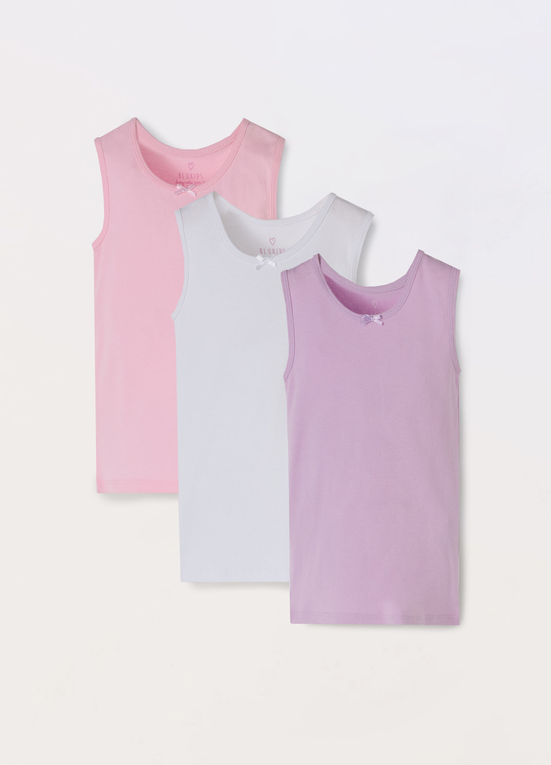 Pack 3 canotte in puro cotone neonato