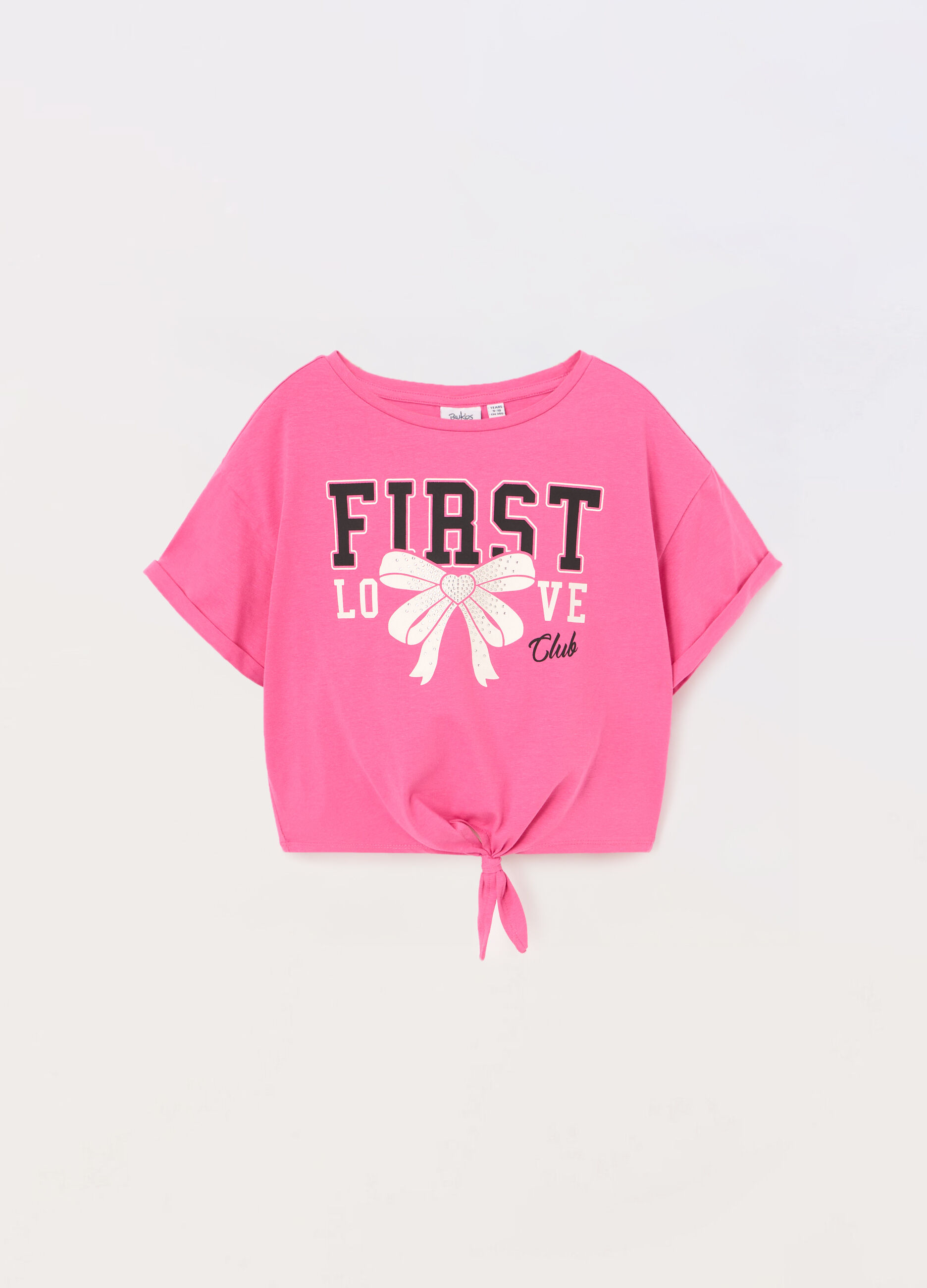 T-shirt in jersey di cotone stretch ragazza