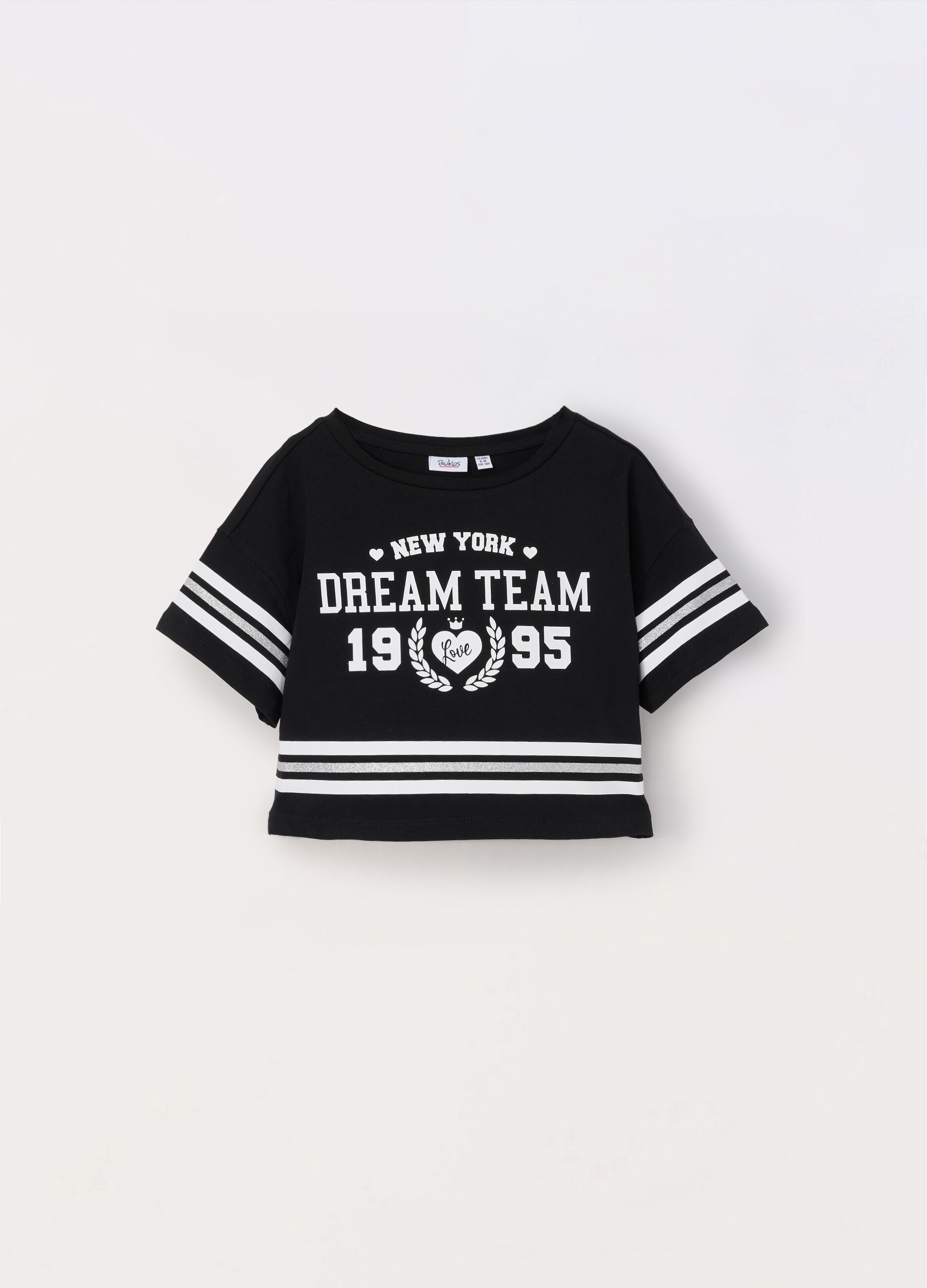 T-shirt in jersey di cotone stretch ragazza
