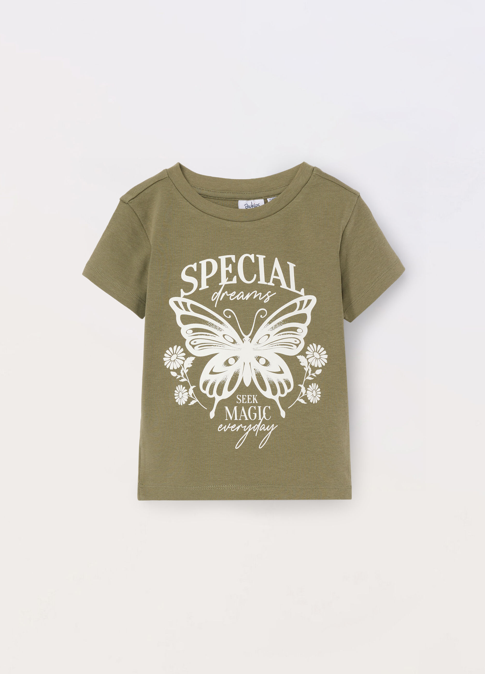 T-shirt in jersey di cotone stretch ragazza