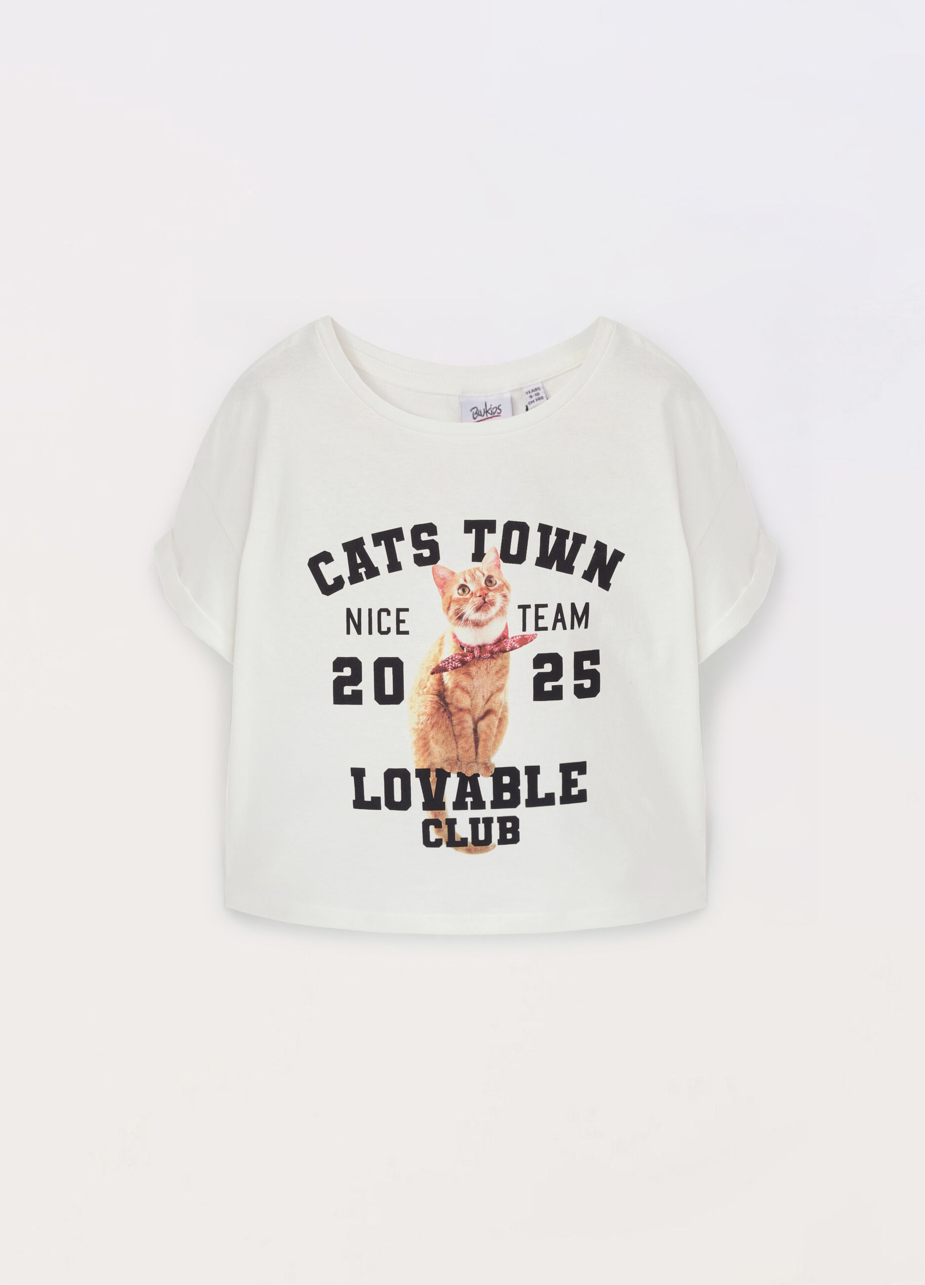 T-shirt in jersey di puro cotone ragazza