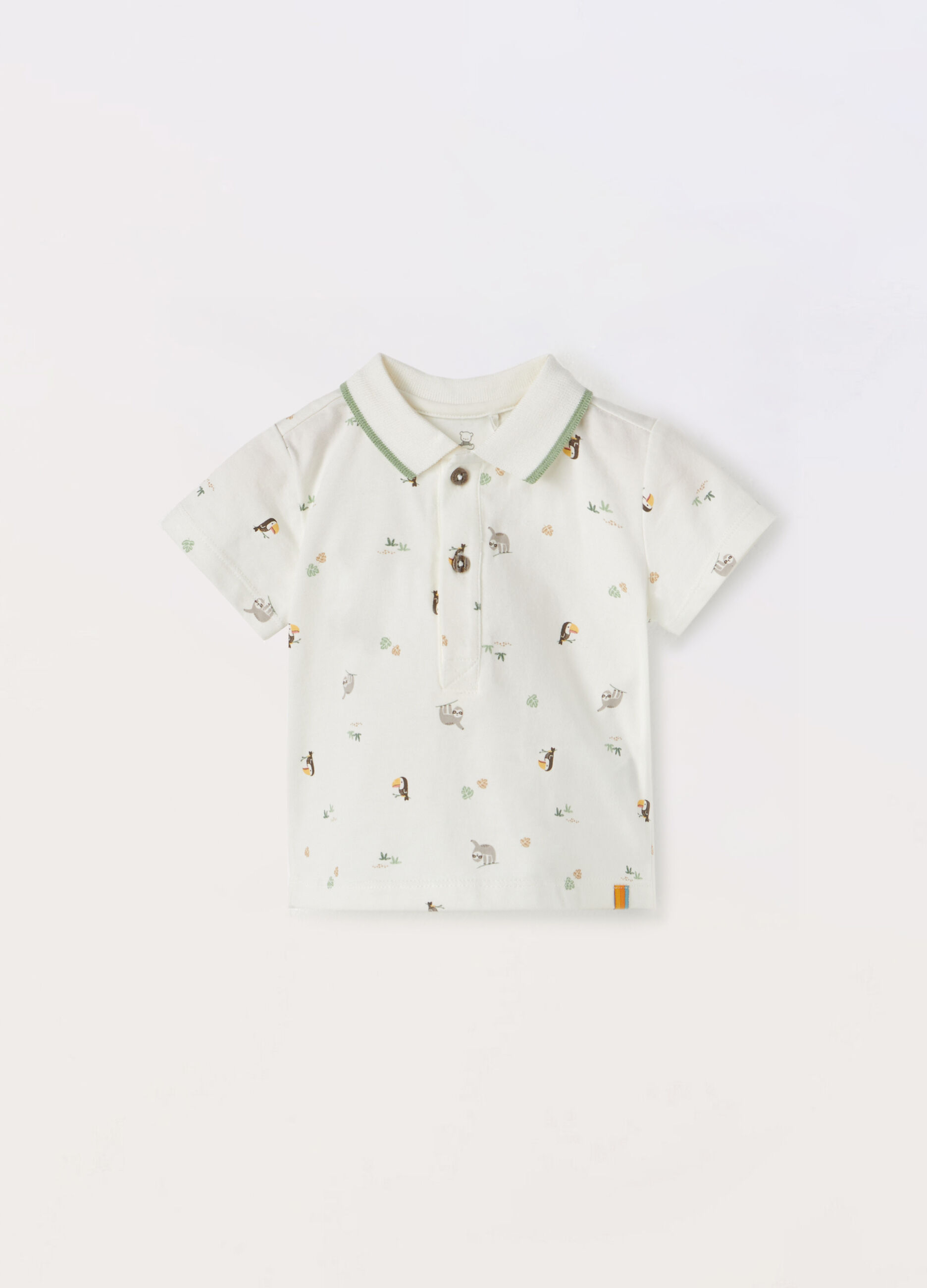 Polo in jersey di cotone stretch neonato