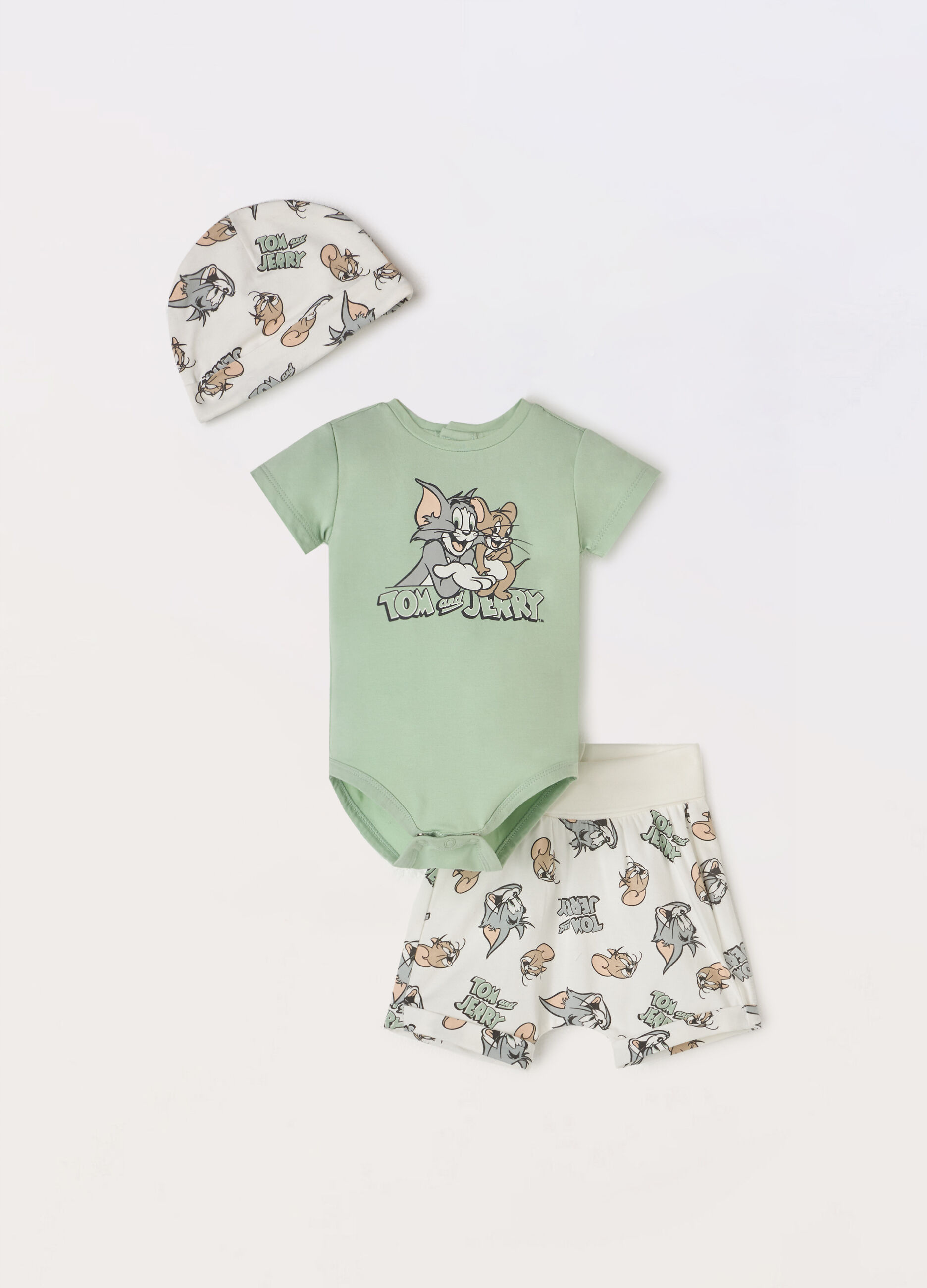 Set in jersey di cotone stretch neonato