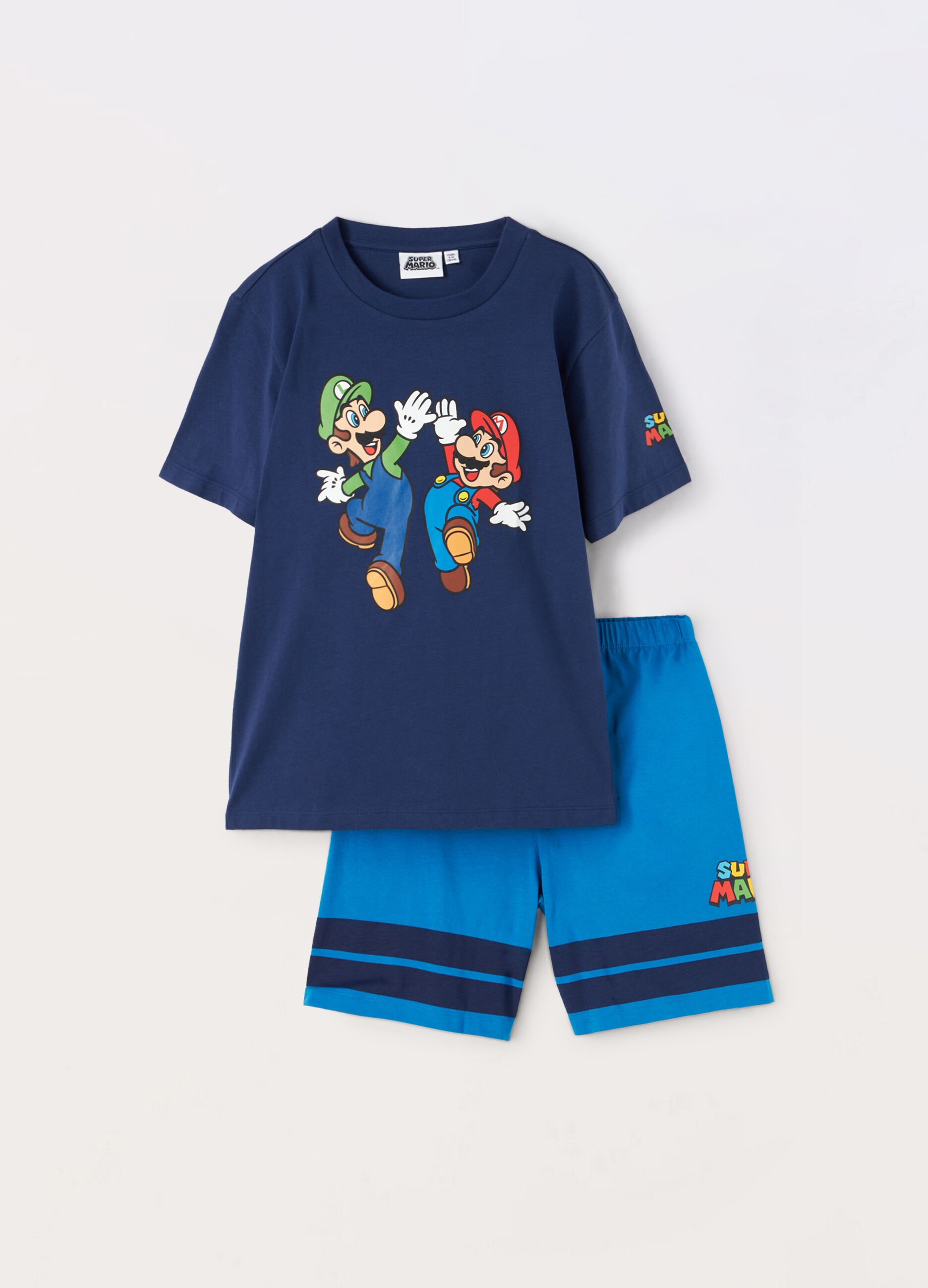 Set pigiama corto in puro cotone bambino