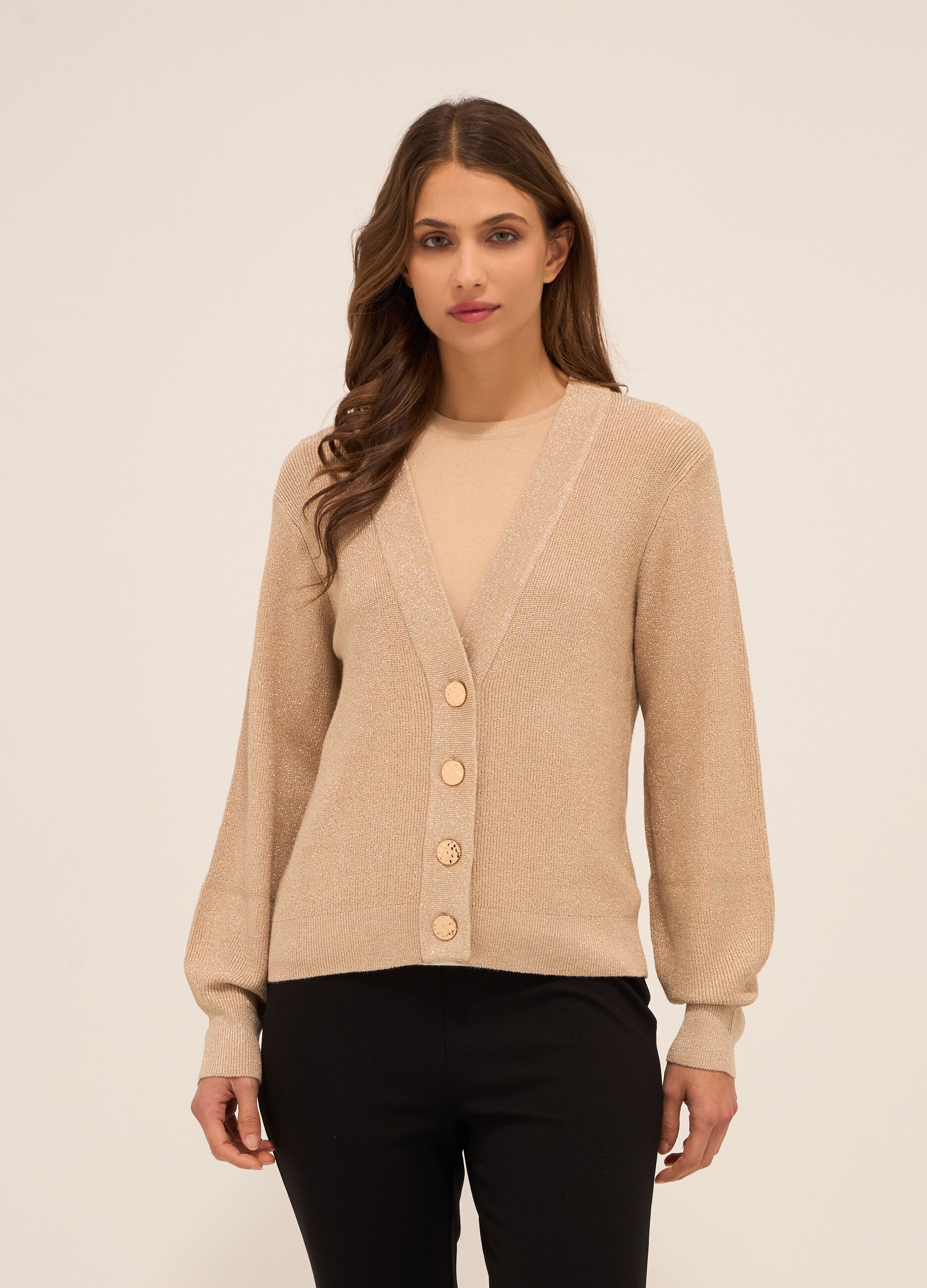 Cardigan misto viscosa donna