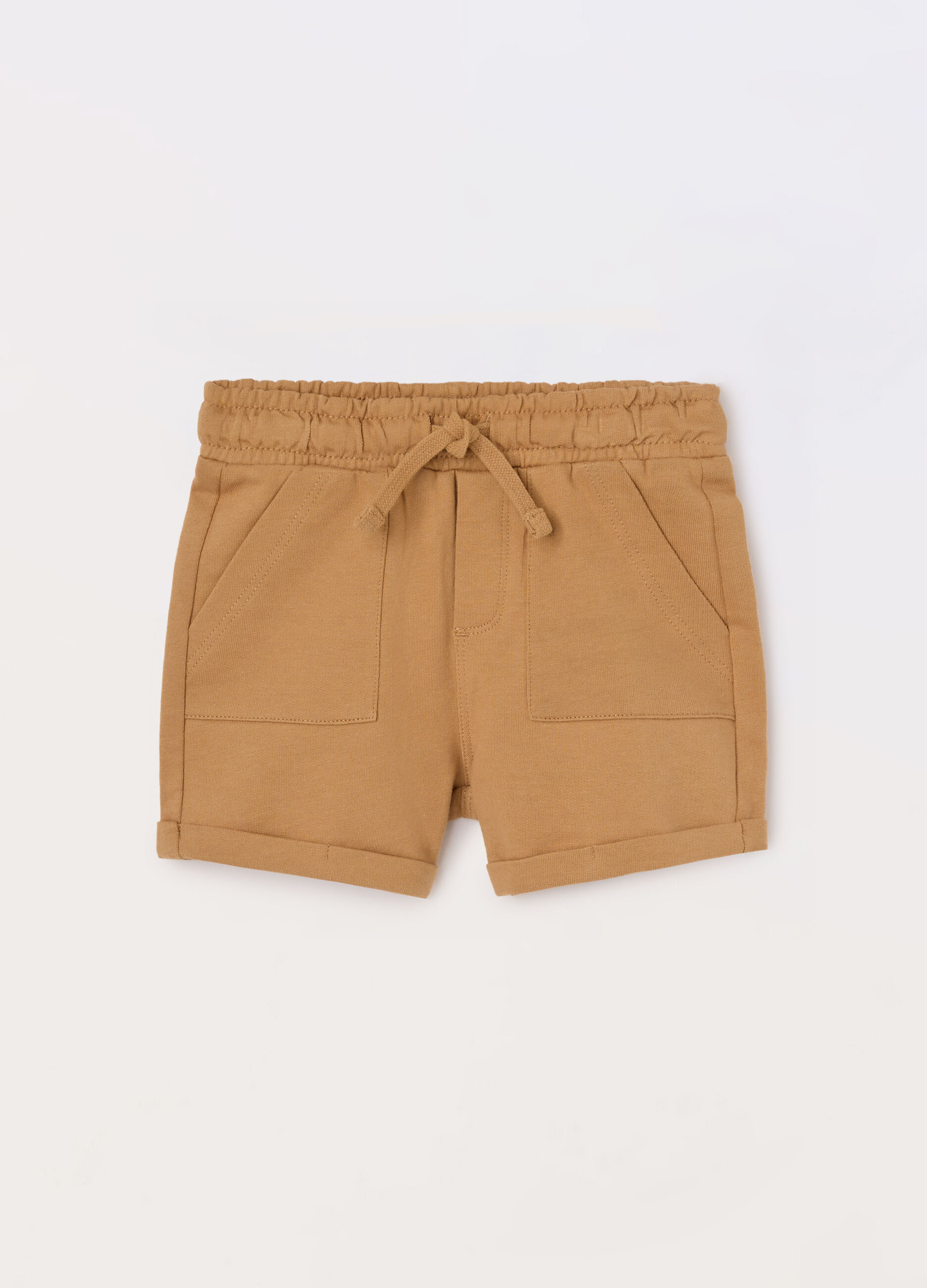 Shorts in french terry di puro cotone neonata