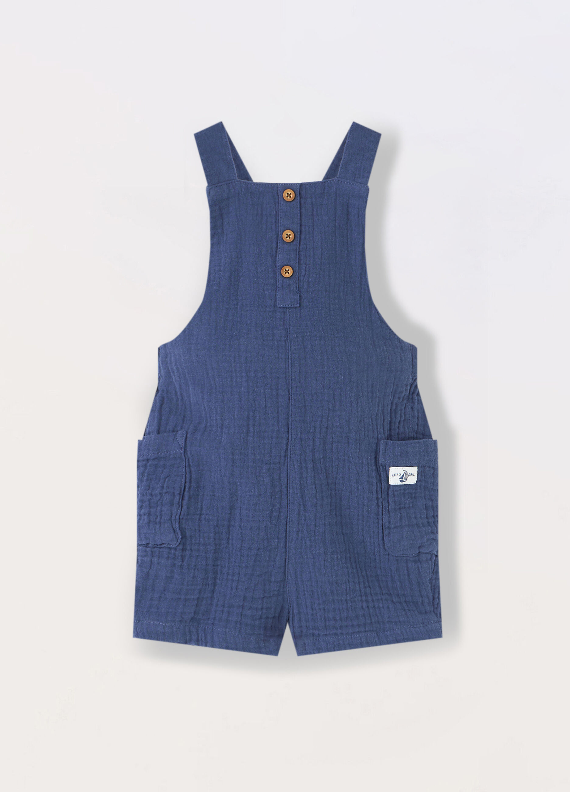 Salopette in puro cotone neonato