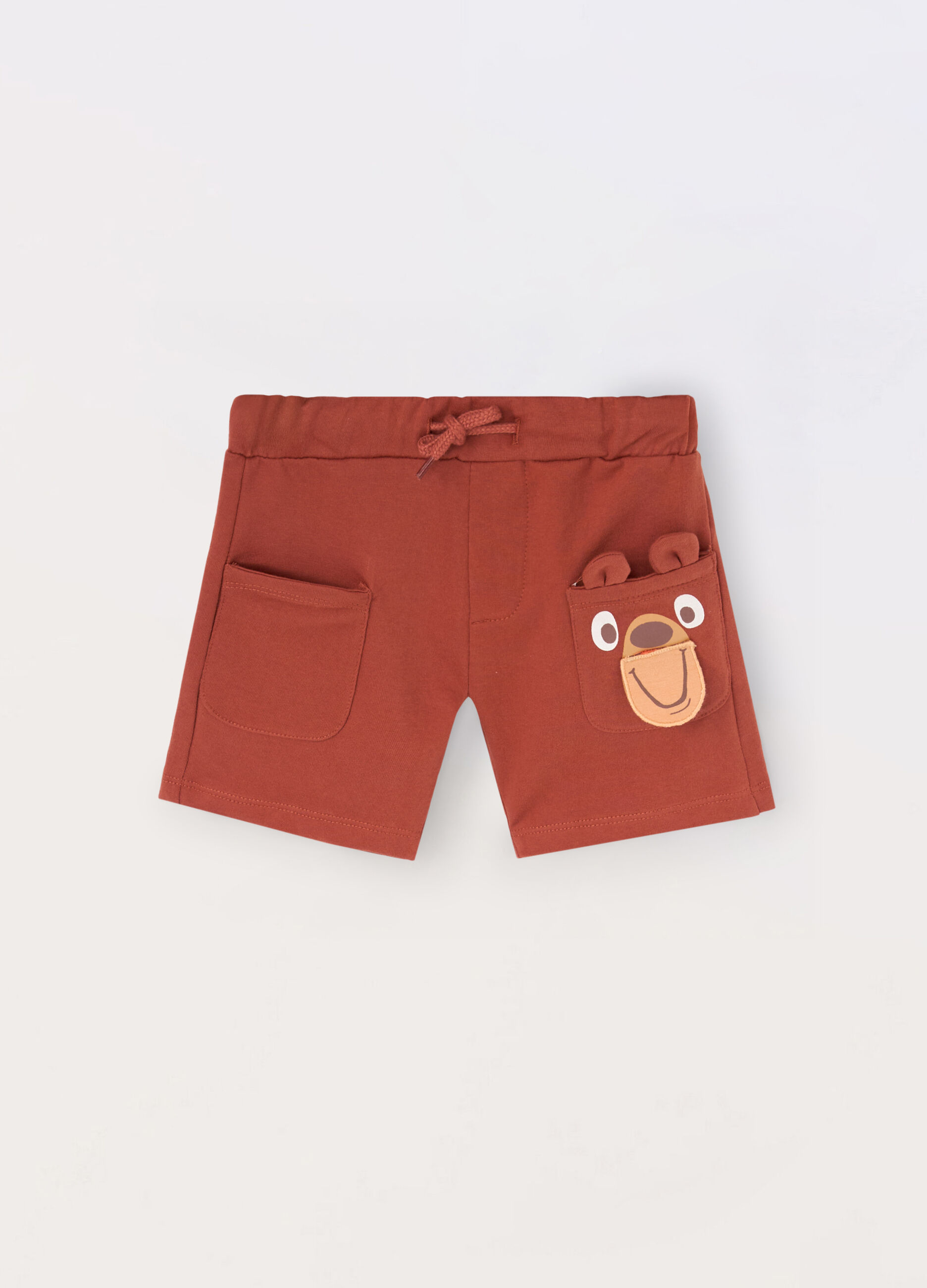 Shorts in french terry di puro cotone neonato