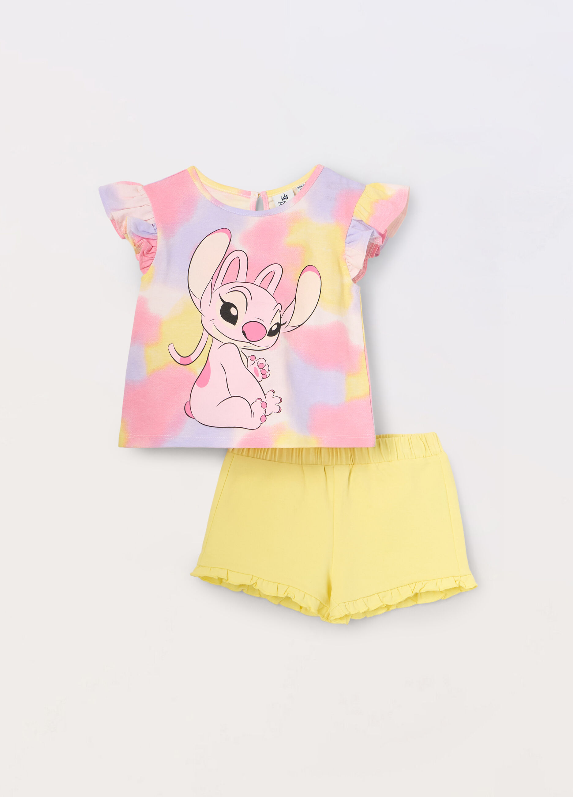 Jogging set in jersey di cotone stretch neonata