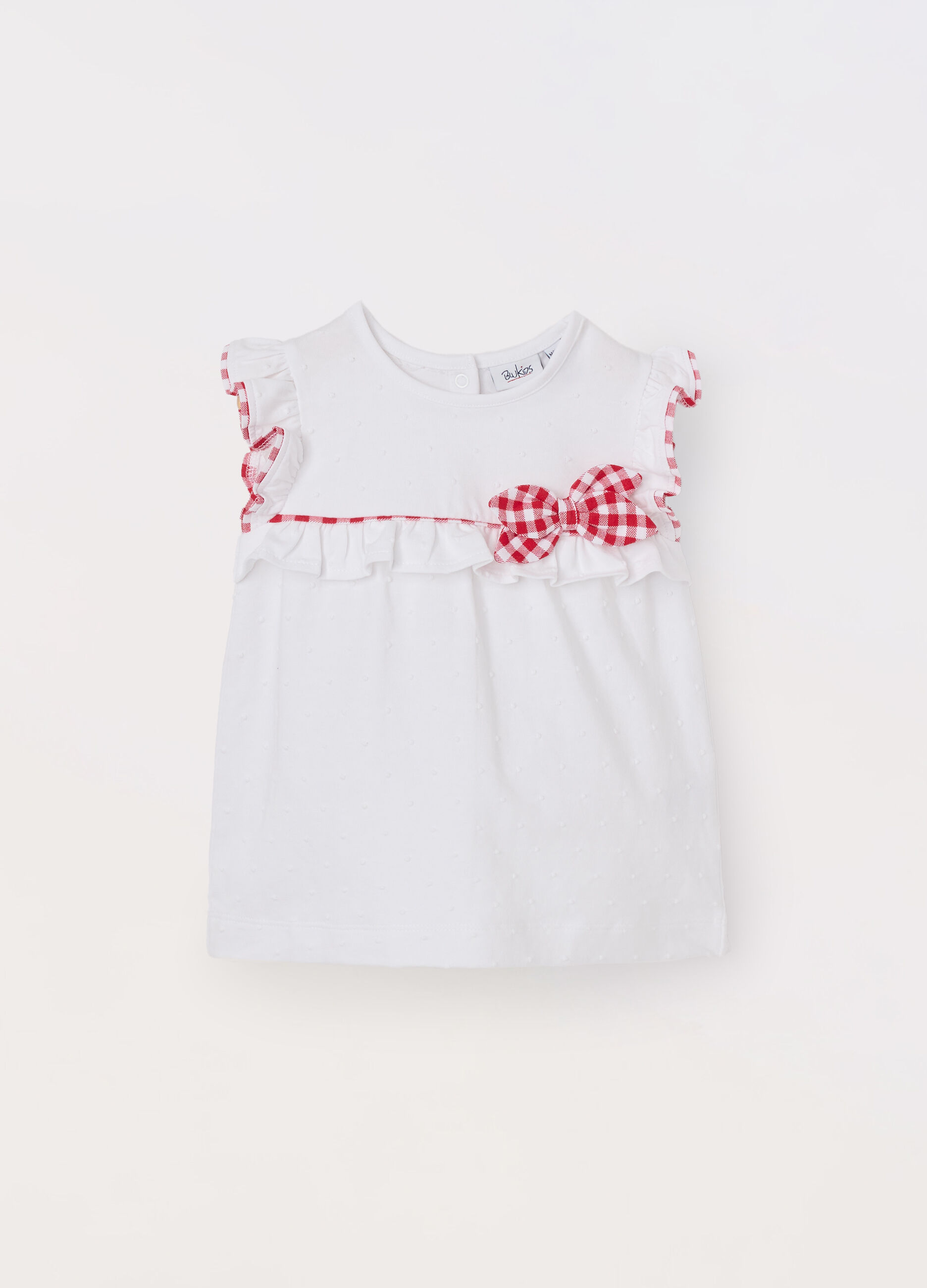 Canotta in jersey di cotone stretch neonata