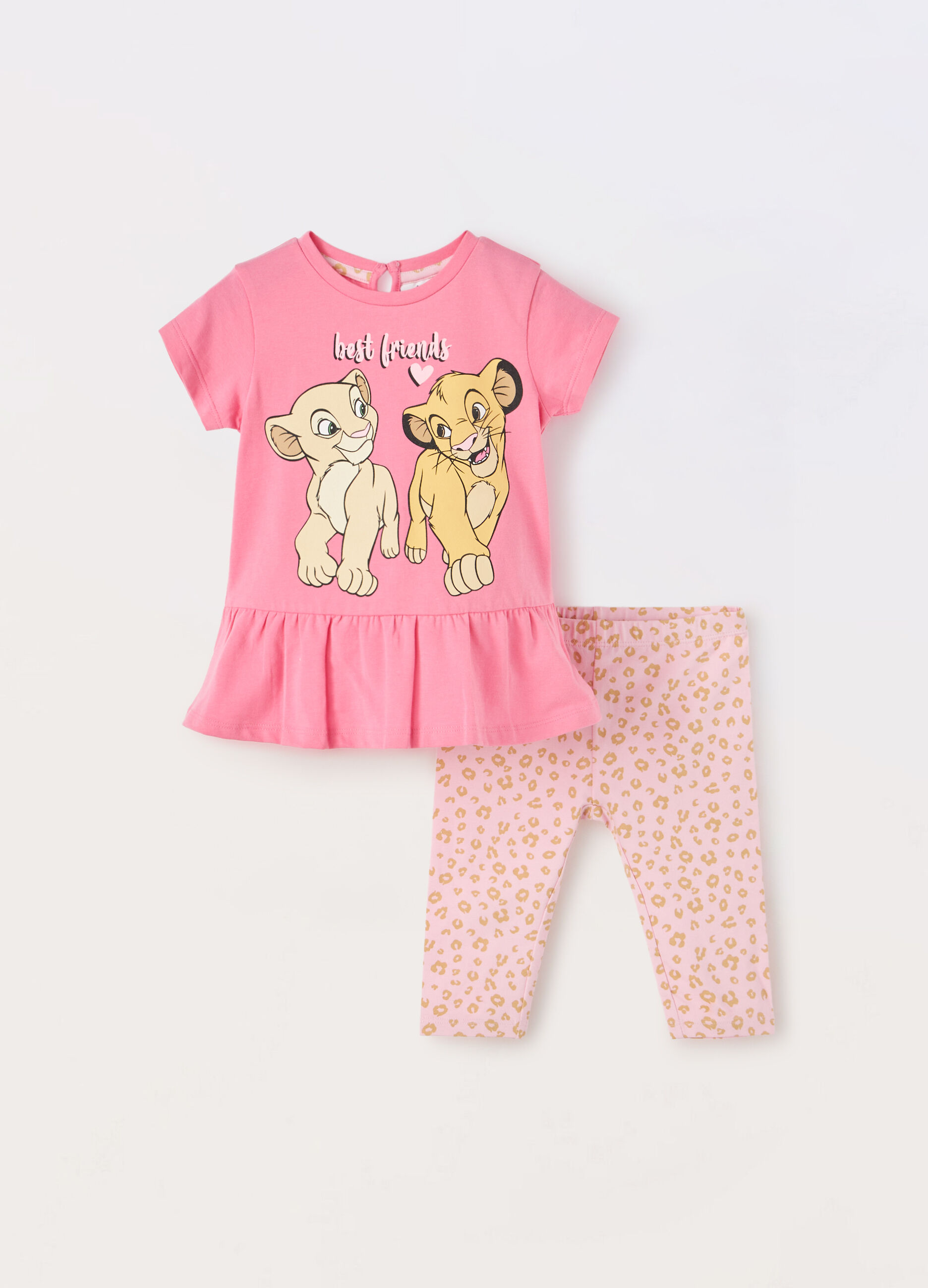 Jogging set in jersey di cotone stretch neonata