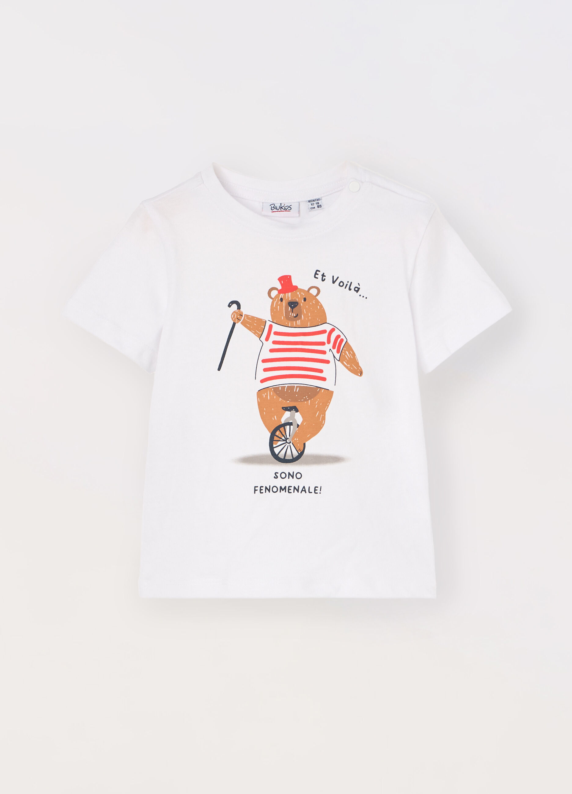 T-shirt in jersey di puro cotone neonato