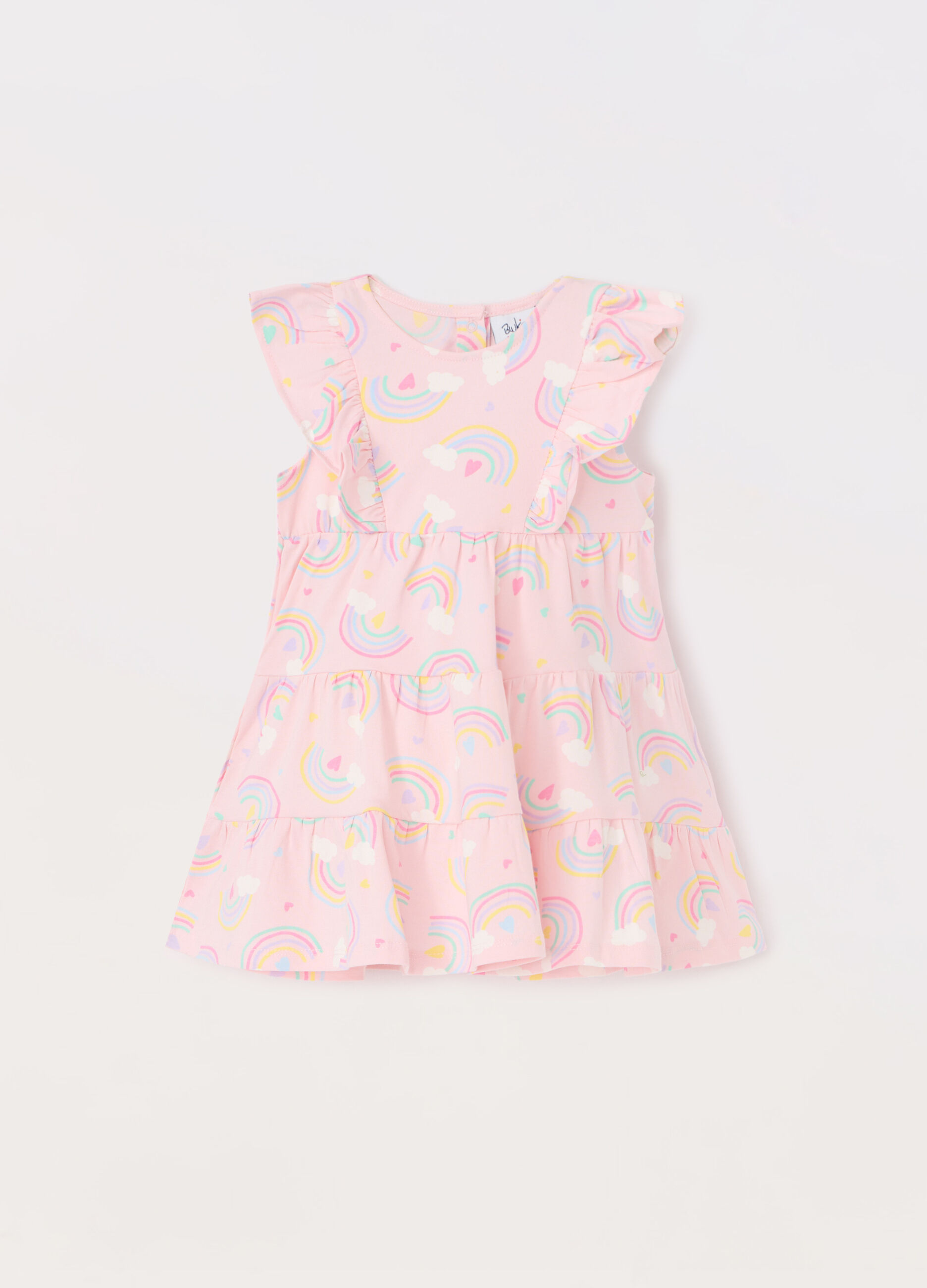 Vestito in jersey di cotone stretch neonata