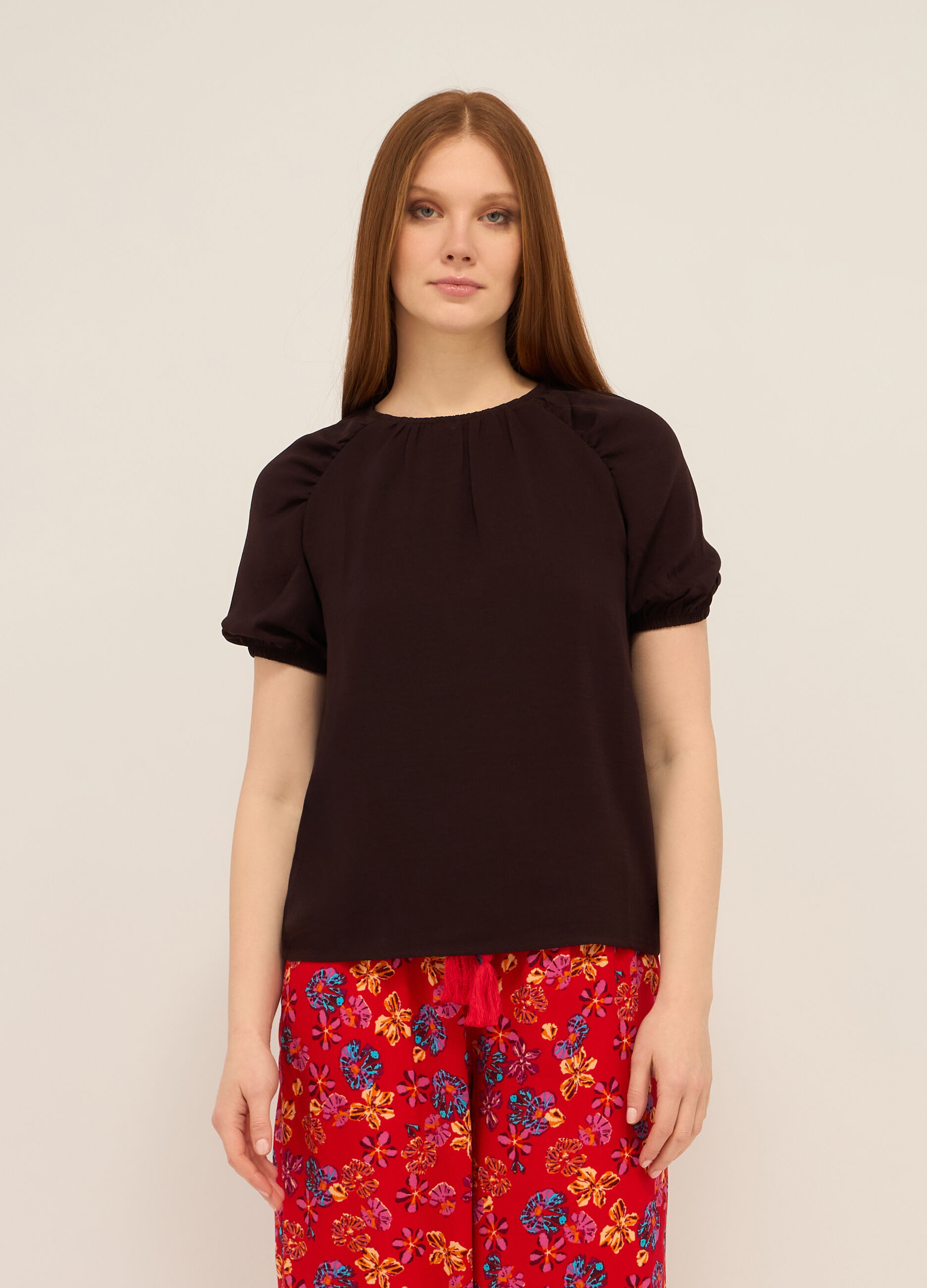 Blusa in crepe donna