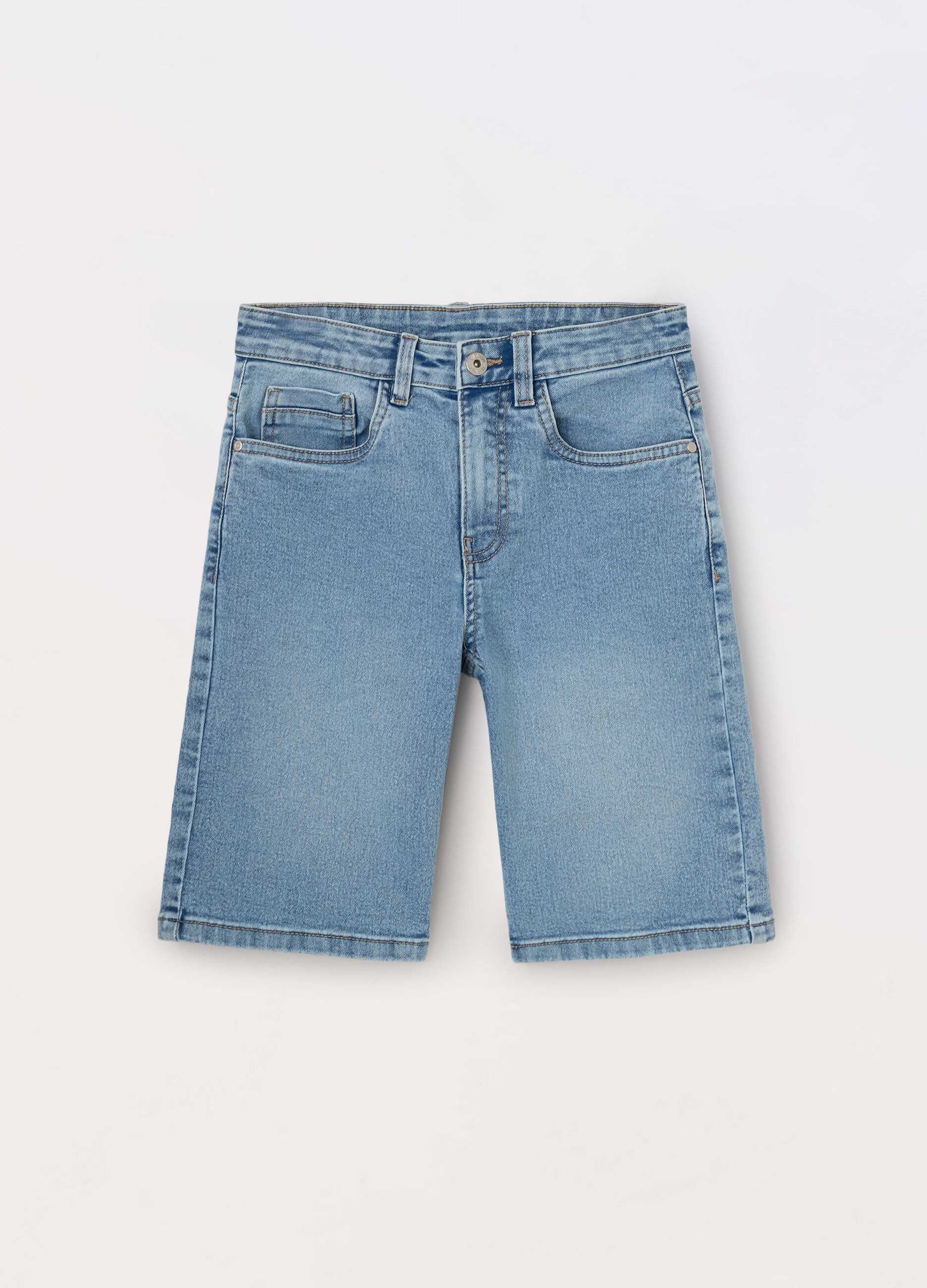 Shorts in denim misto cotone ragazzo